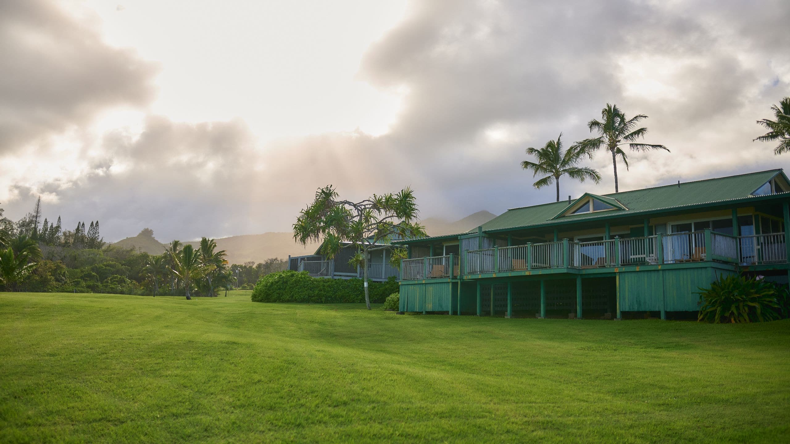 Hana-Maui Resort Oceanfront Bungalows View Looking Back
