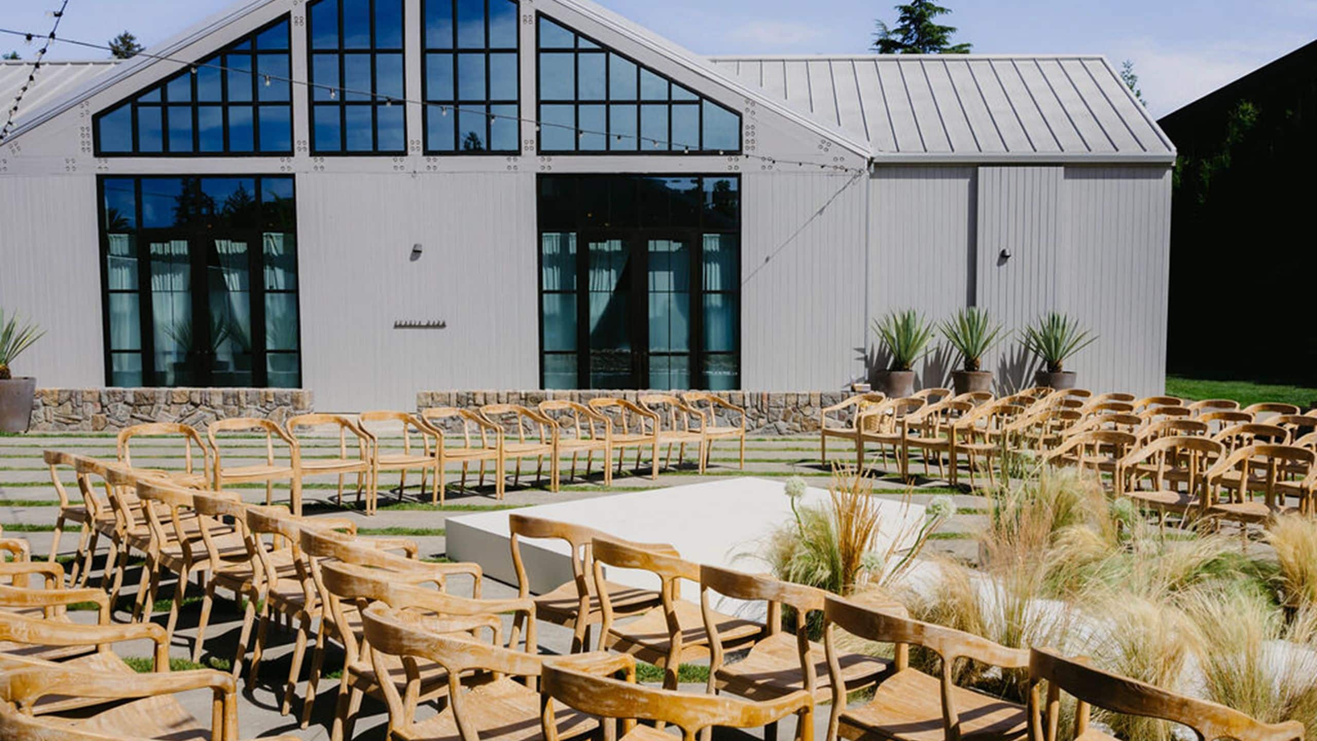 Alila Napa Valley Acacia Lawn Ceremony Set Up