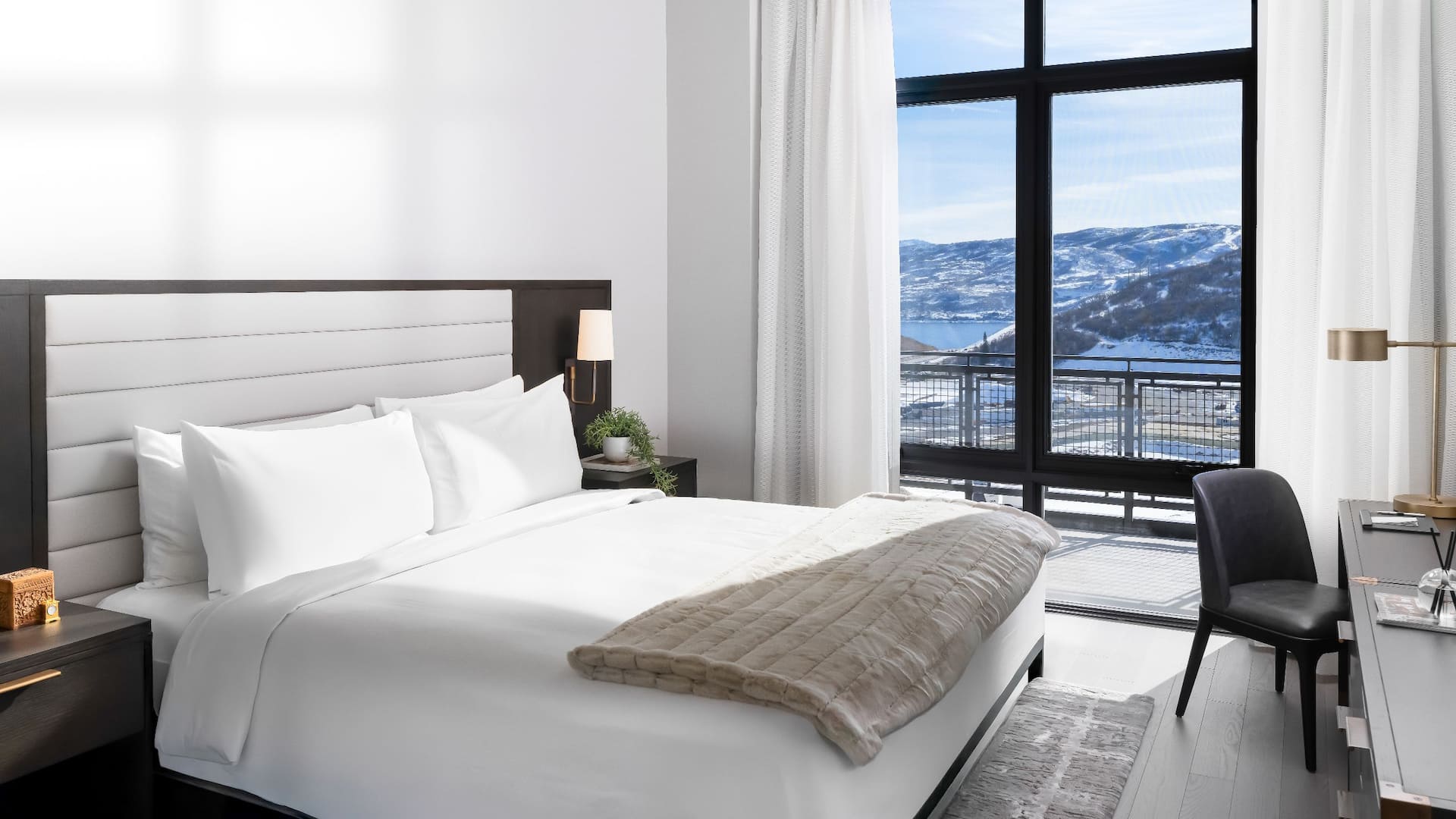 The Residences at Grand Hyatt Deer Valley Residence King Bedroom Vaulted Ceiling