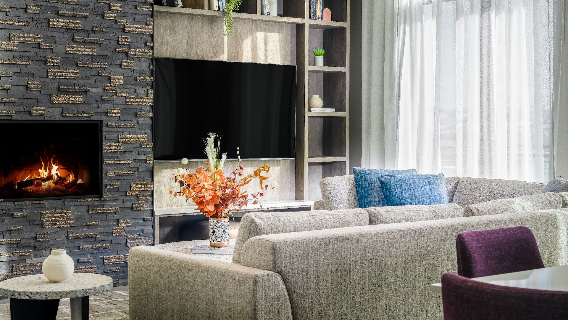 2 of 7 The Residences at Grand Hyatt Deer Valley Residence Living Room With Sheers