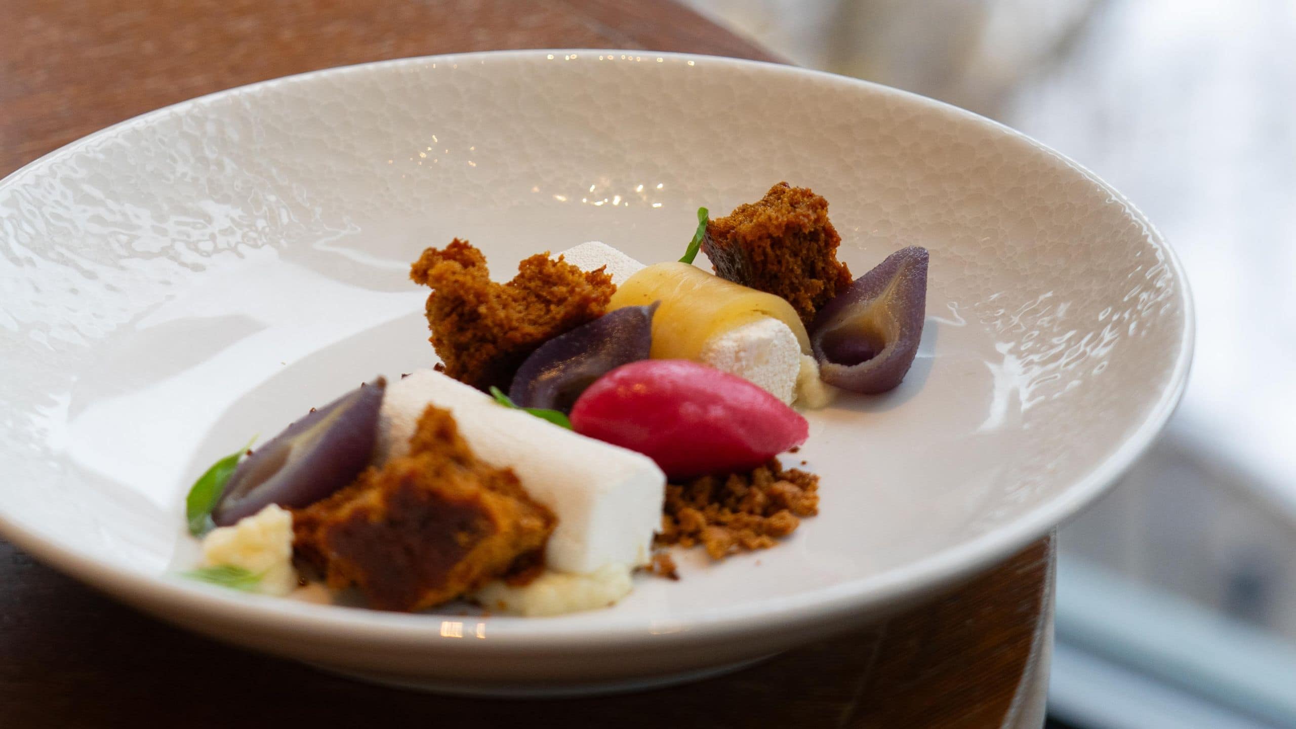 Park Hyatt Chicago Nomi Spiced Pear Dessert By Window