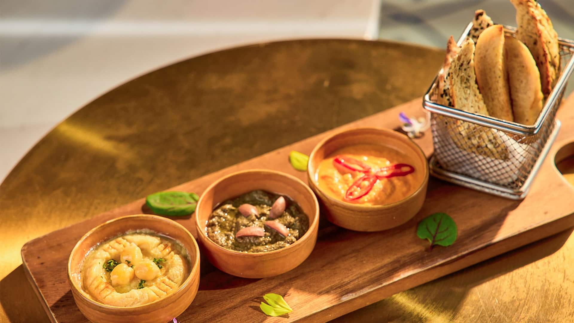 Hyatt Place Bangkok Sukhumvit 24 Bread With Mediterranean Dips