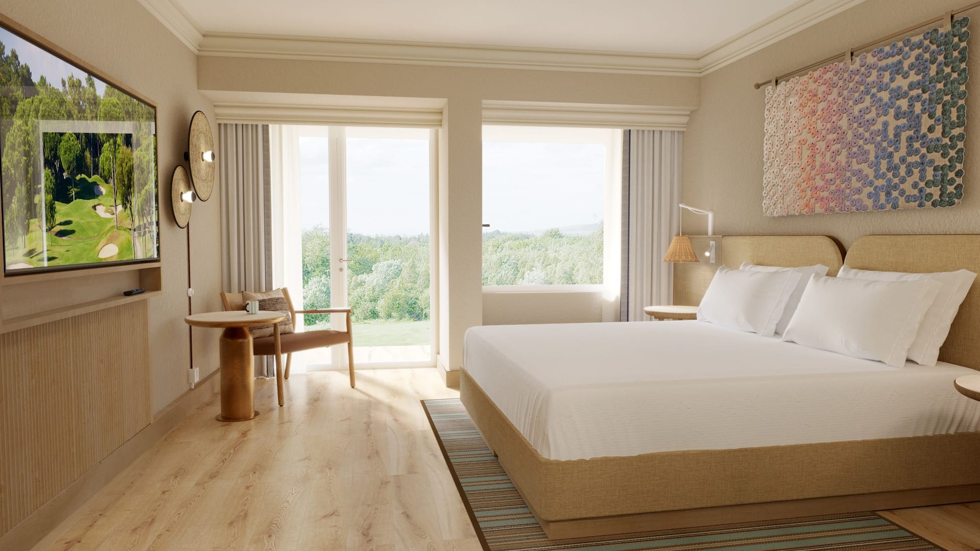 Hyatt Regency Vilamoura Algarve Guestroom King Bed Side View