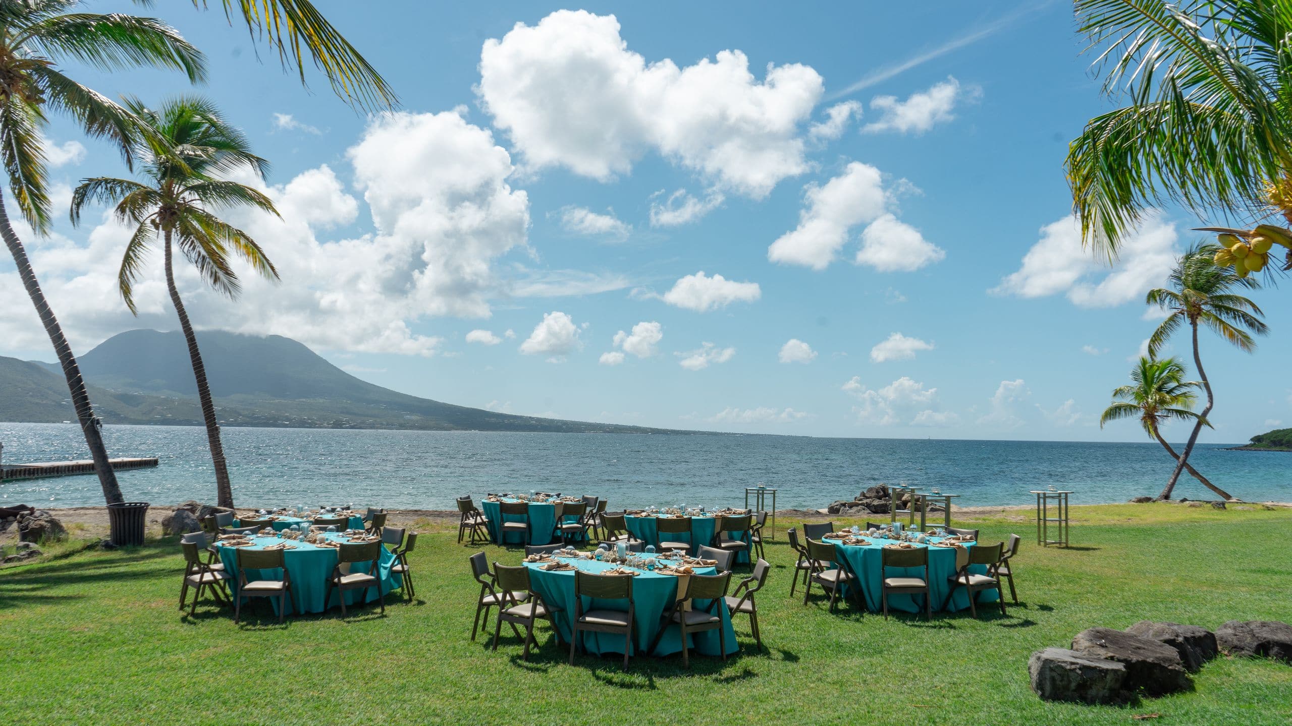 1 of 2 Park Hyatt St. Kitts Christophe Harbour Beachfront Lawn Event Setup