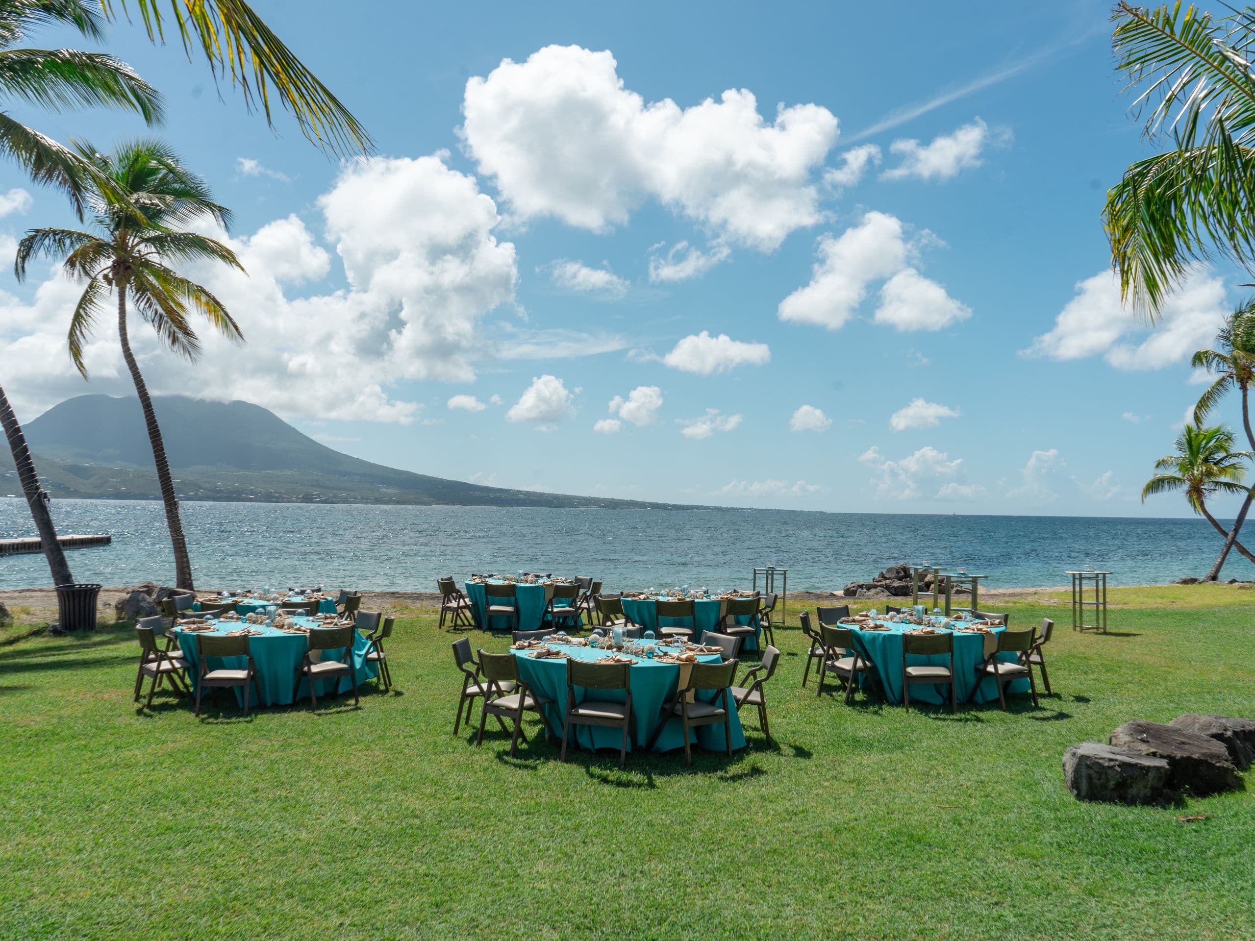 Park Hyatt St. Kitts Christophe Harbour Beachfront Lawn Event Setup