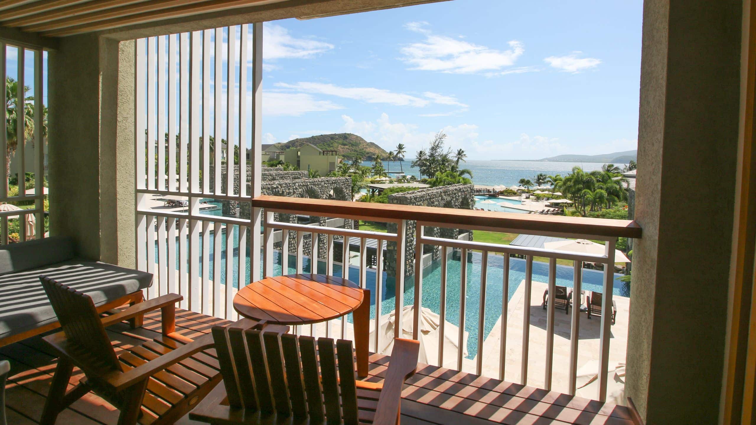 Park Hyatt St. Kitts Christophe Harbour Views From Room Balcony Overlooking Rampart Pool