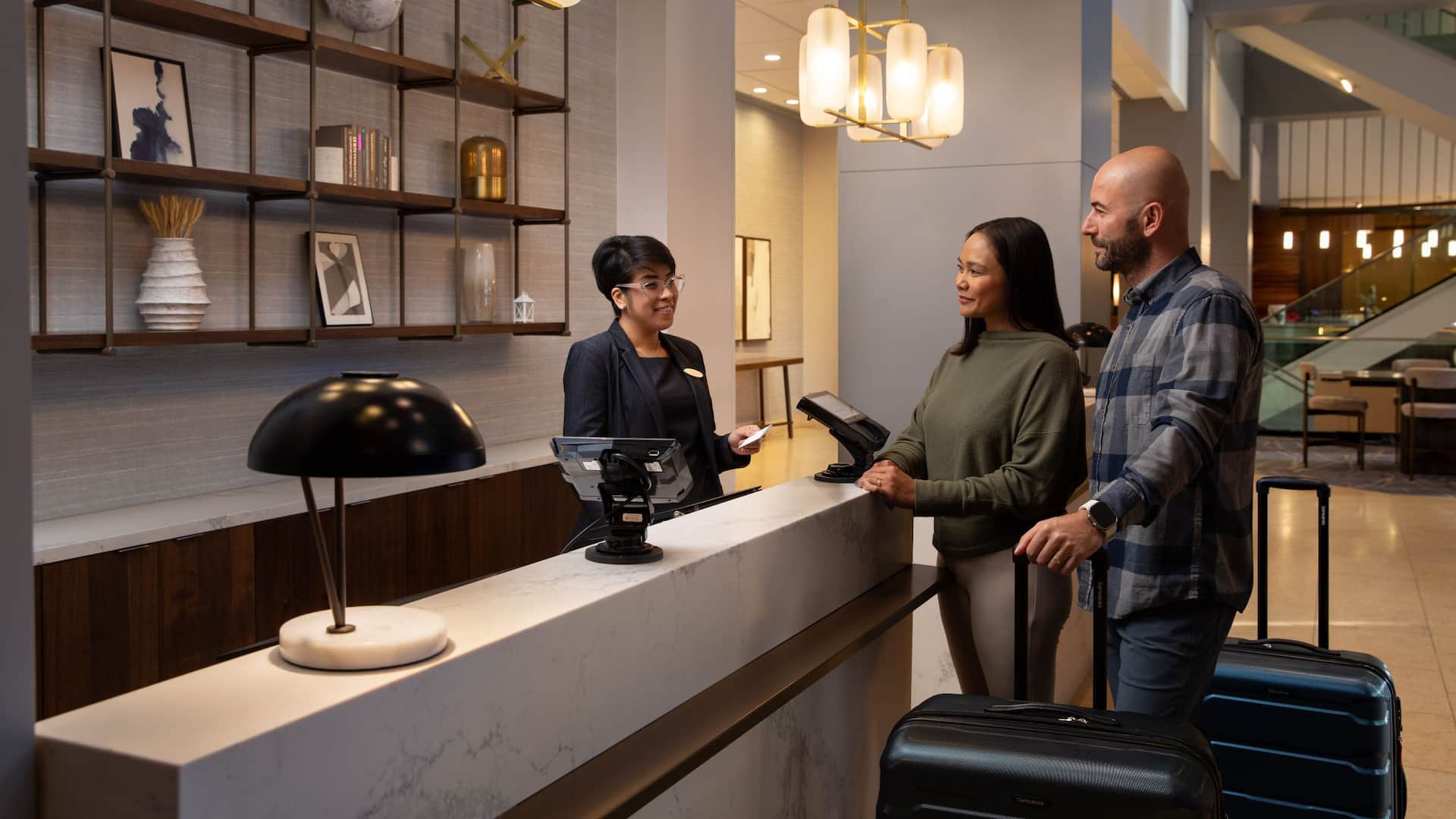 Hyatt Regency Morristown Couple Reception Desk