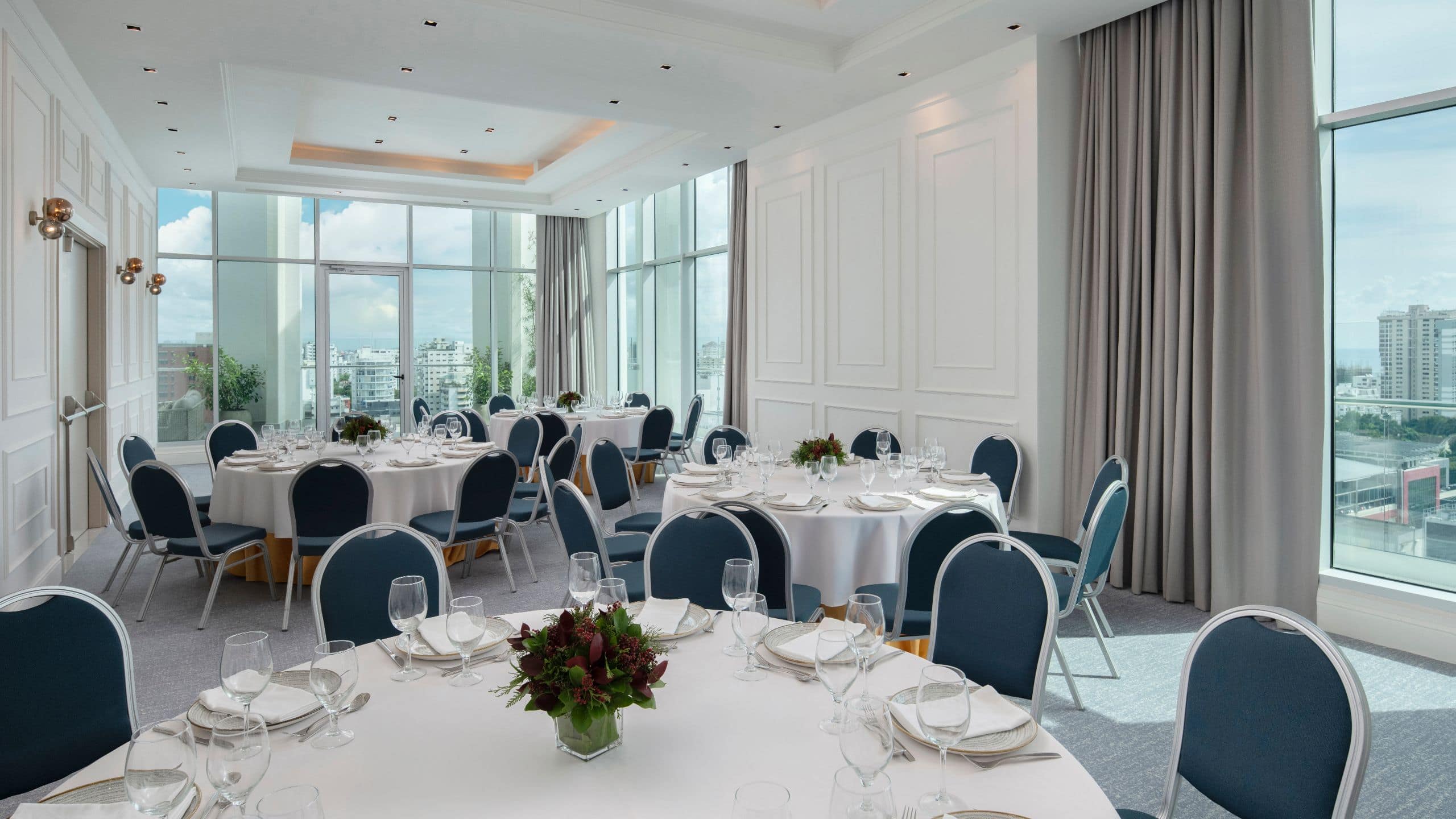 Hyatt Centric Santo Domingo Flora Meeting Room Banquet Setup And Terrace
