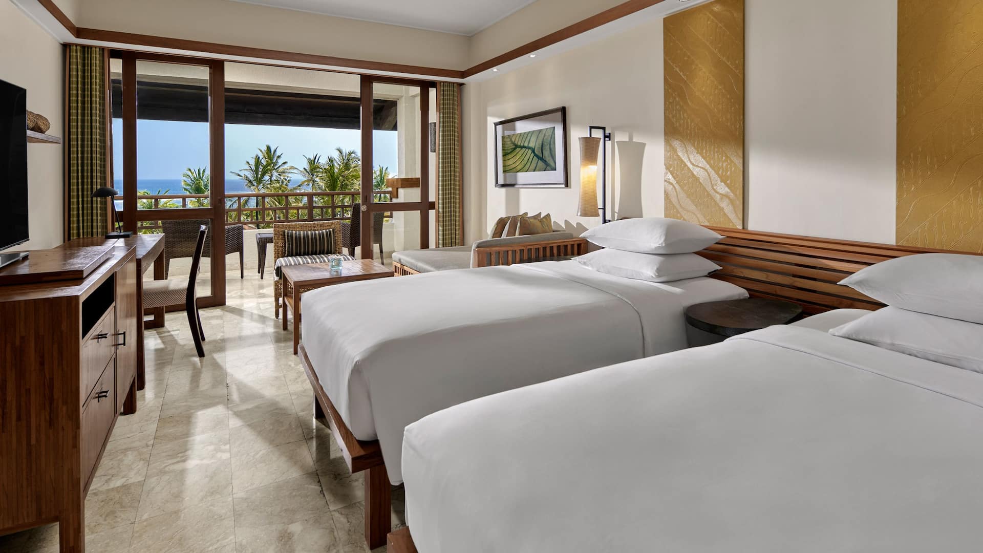 Grand Hyatt Bali Club Twin Ocean View Bedroom View