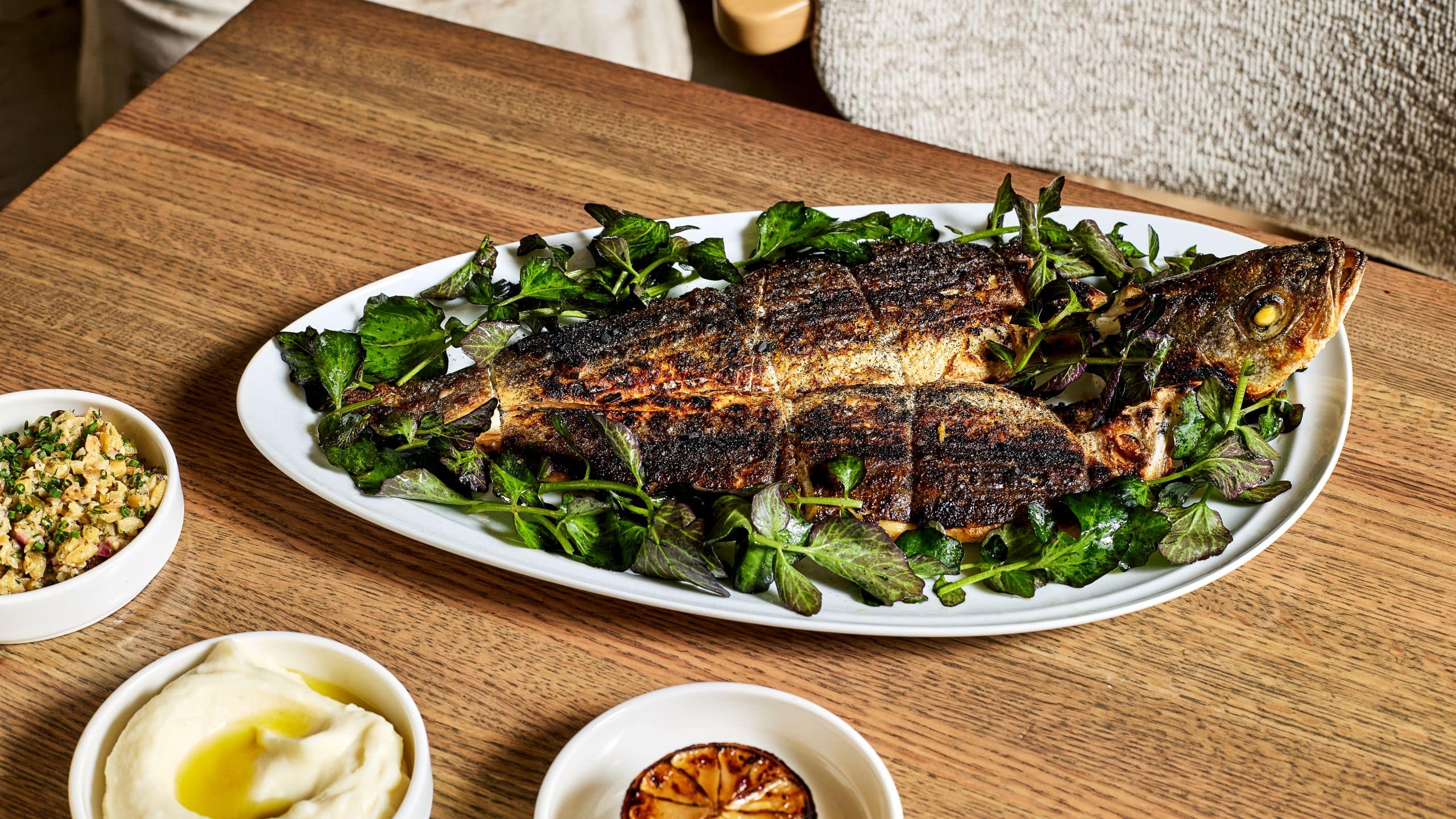 The Shay Whole Grilled Fish Dish