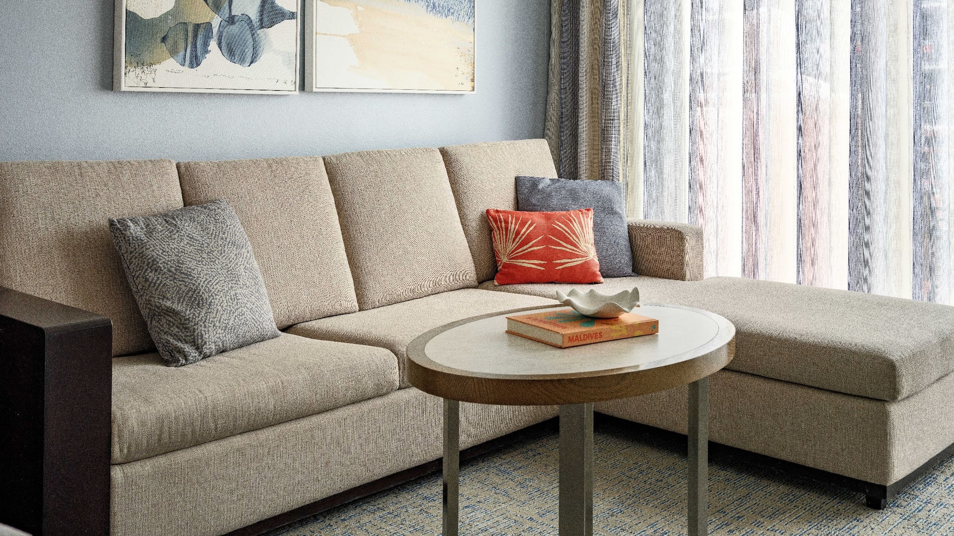 4 of 6 Hyatt Regency Clearwater Beach Resort and Spa Pierc Guestroom Sofa Detail