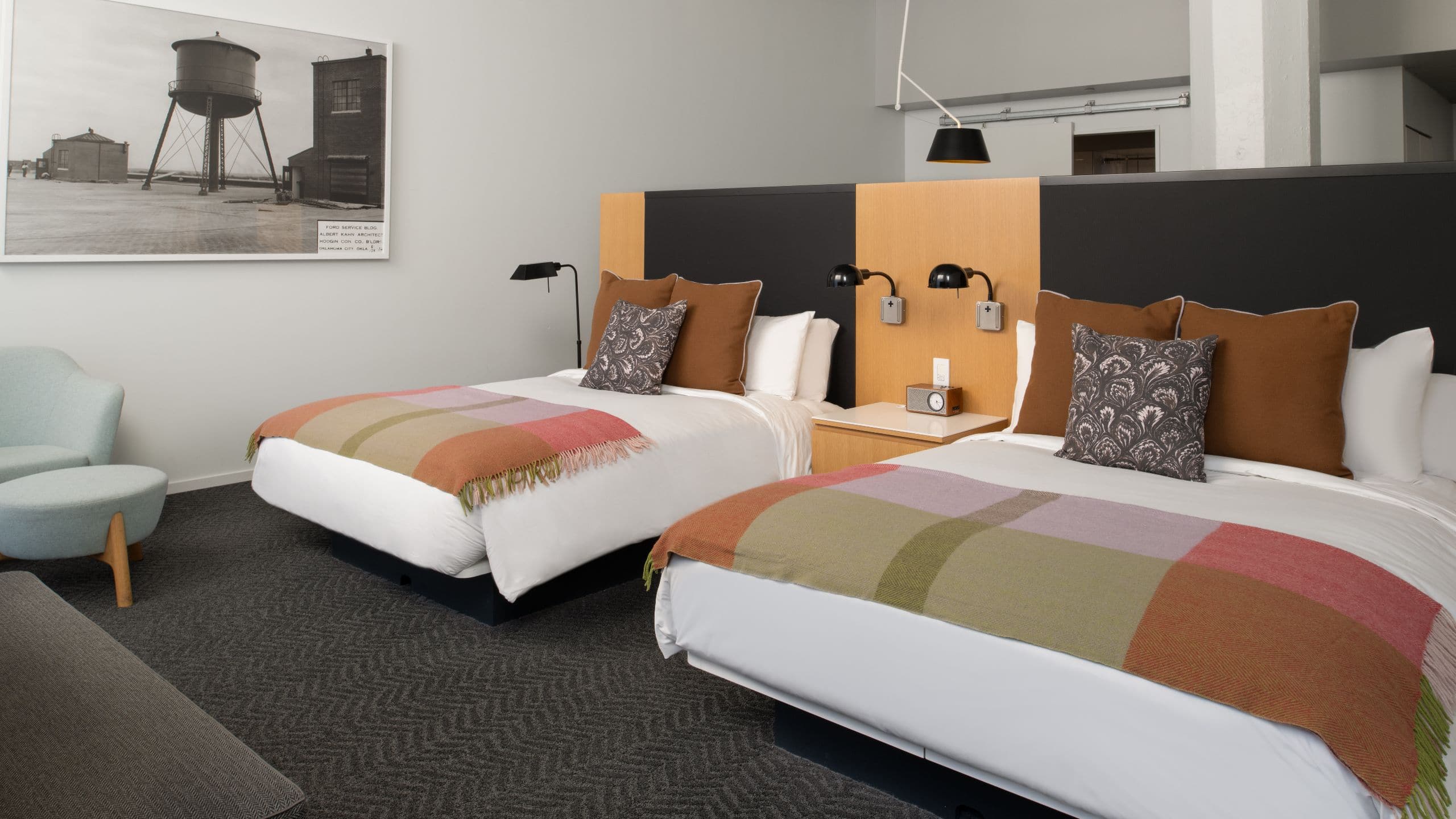 1/4 Fordson Hotel Two Queen Premium Bedroom