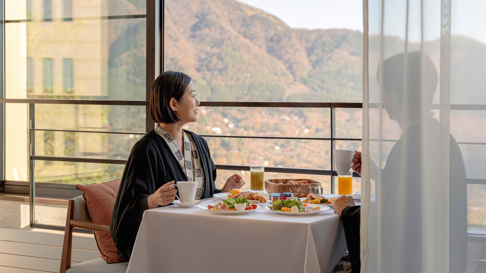 2 of 3 Hyatt Regency Hakone Resort and Spa Room Services Breakfast Couple