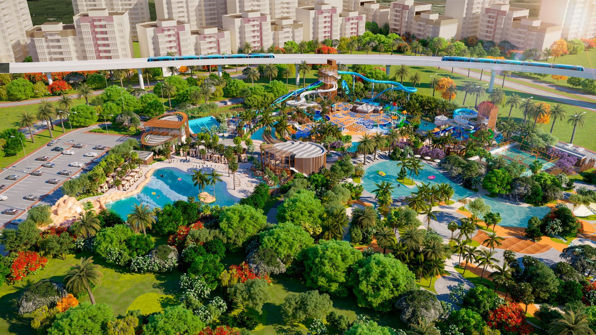 Grand Hyatt Dubai Waterpark Aerial View