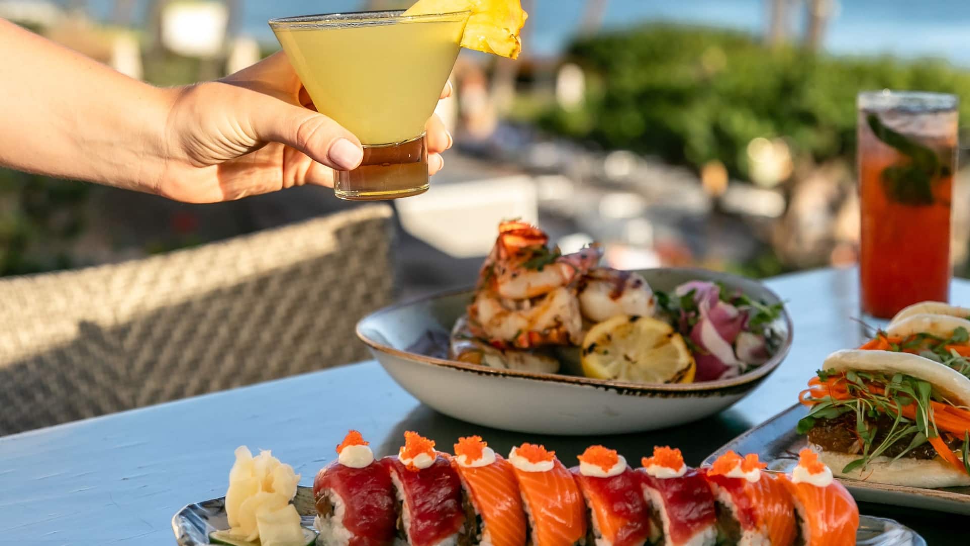 Hyatt Regency Maui Resort and Spa Japengo Sushi Roll And Drink