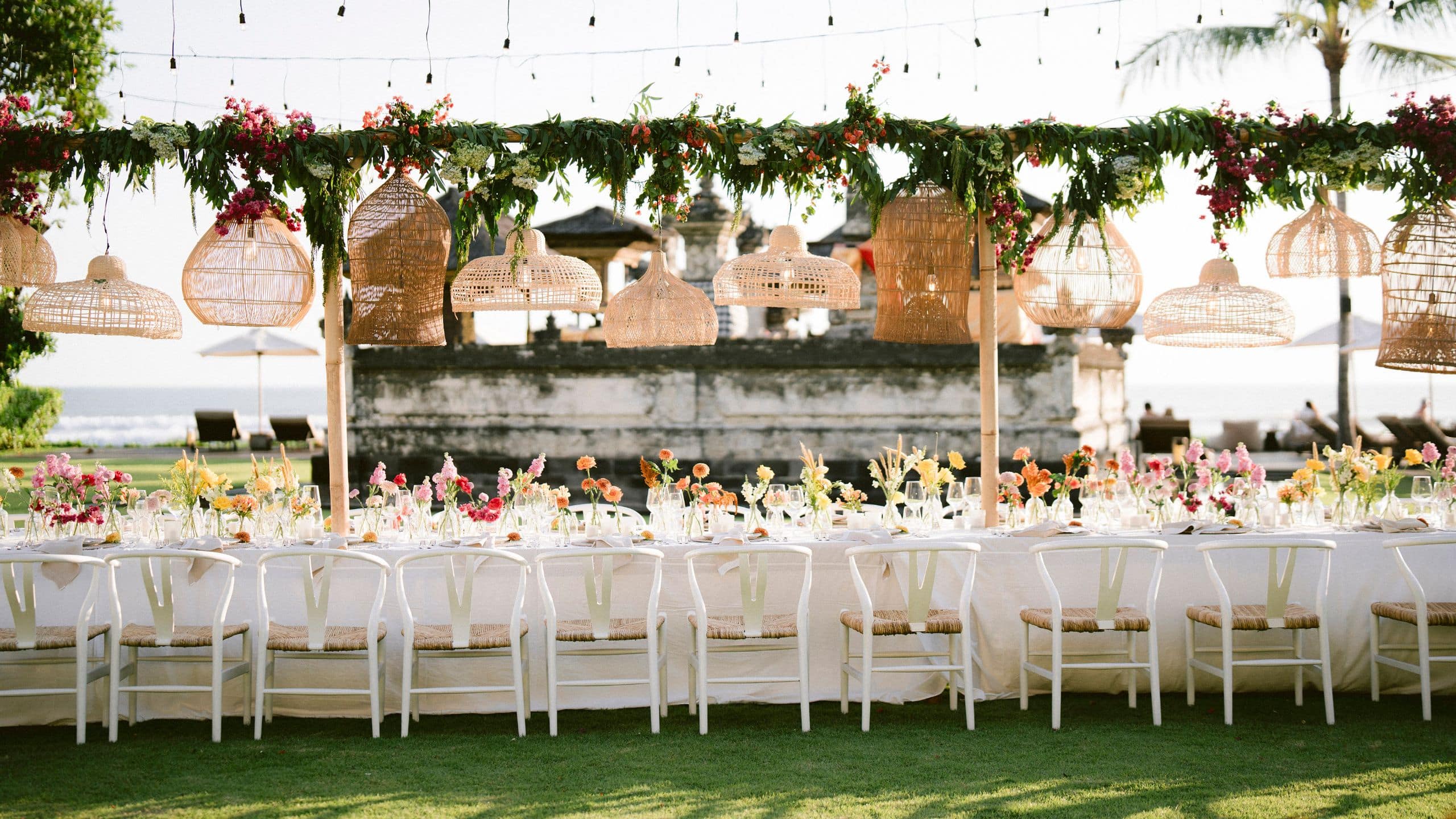 Alila Seminyak Temple Garden Wedding Setup