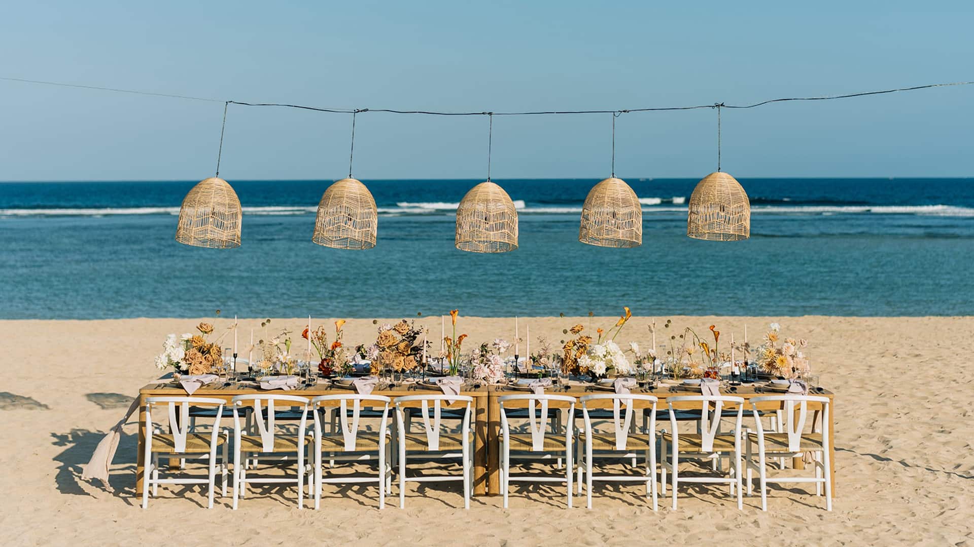 Grand Hyatt Bali Wedding Reception Table Set Up