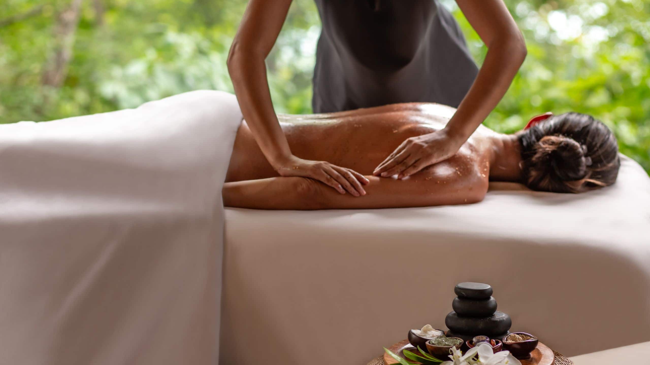 Andaz Peninsula Papagayo Resort, Costa Rica Outdoor Spa Back Masage Rocks