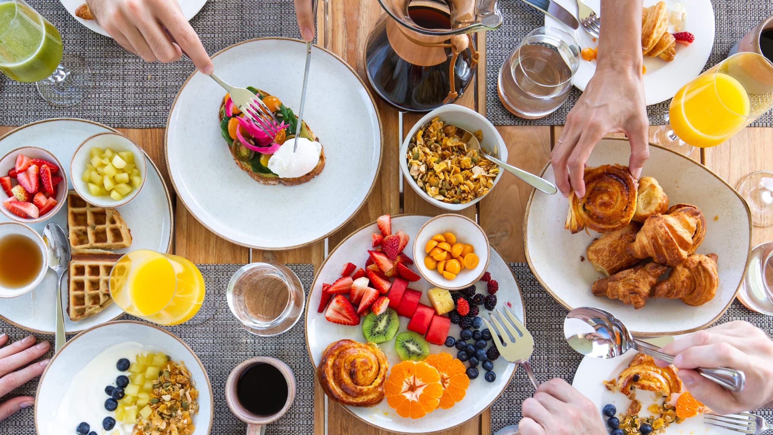 Andaz Peninsula Papagayo Resort, Costa Rica Eating Breakfast