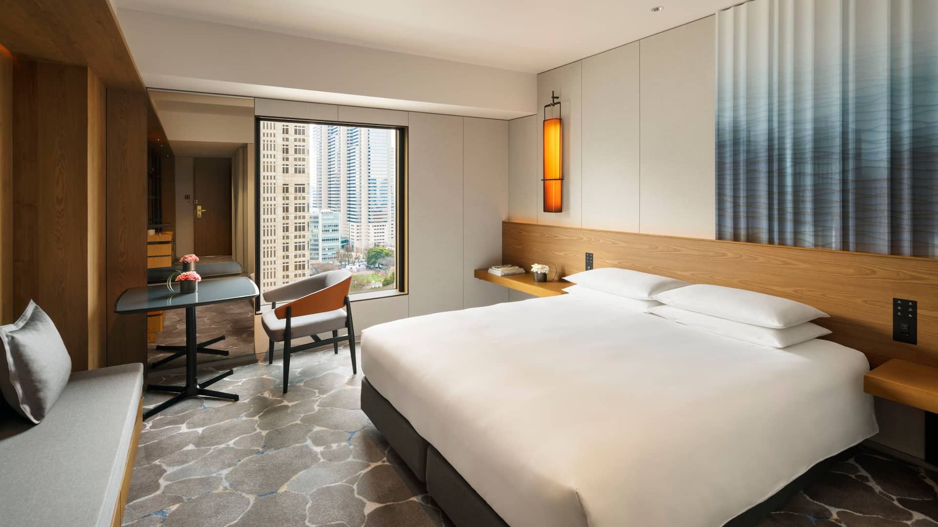 1 of 3 Hyatt Regency Tokyo Deluxe City View King Bedroom Window View
