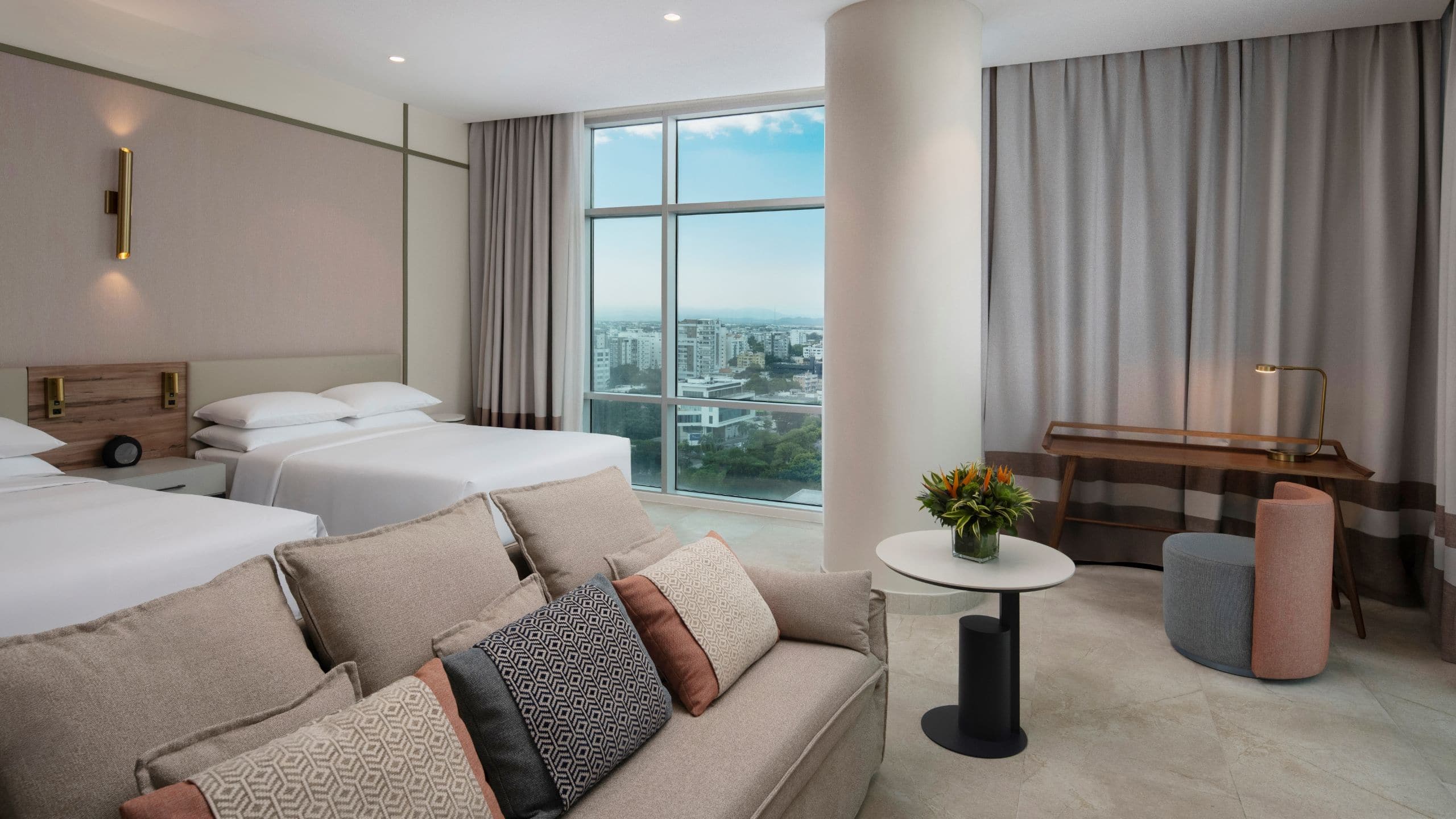 Hyatt Centric Santo Domingo Studio Suite Sofa And Queen Beds