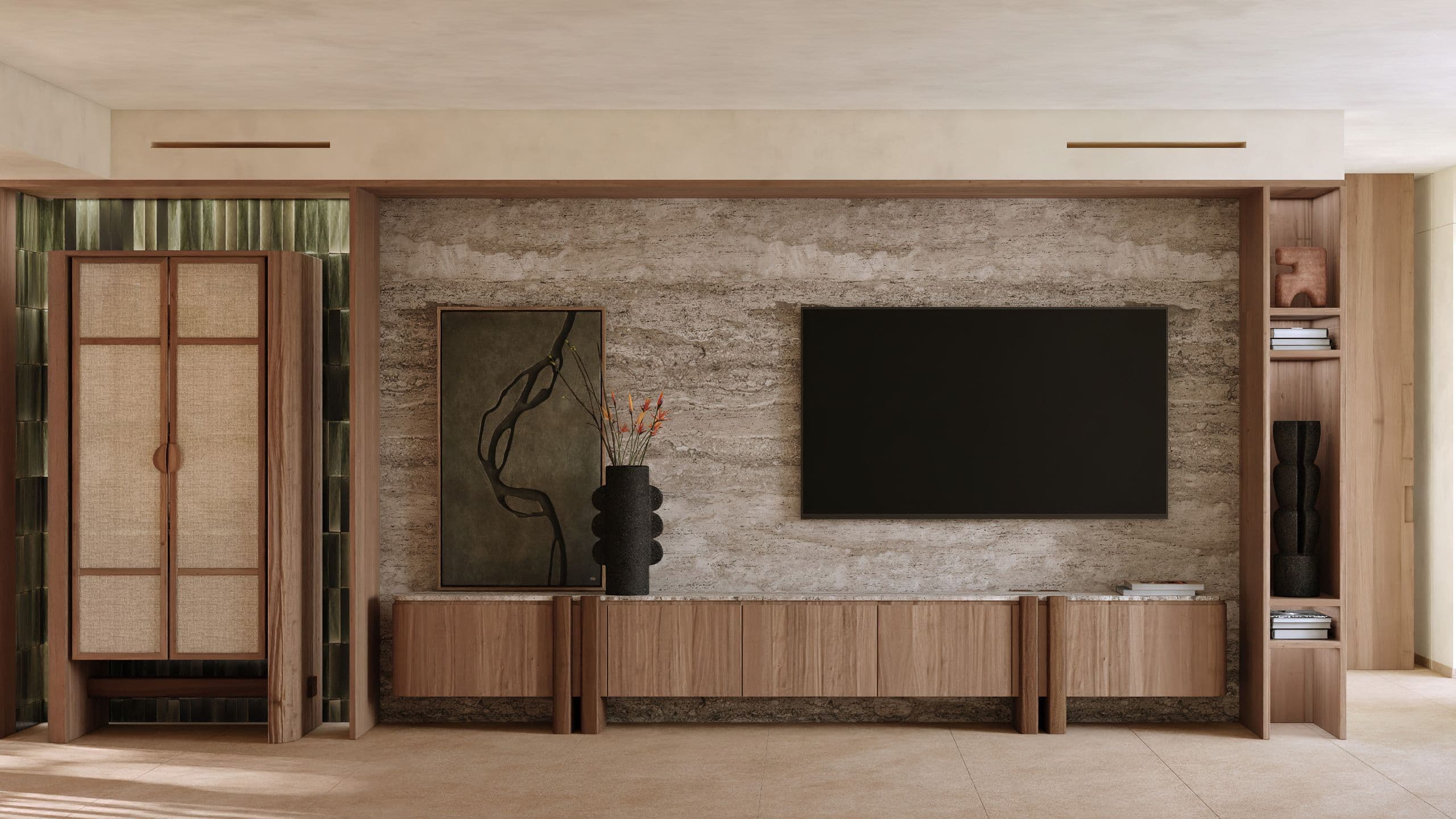 Alila Mayakoba Executive Jr Suite Living Area Closed Bar
