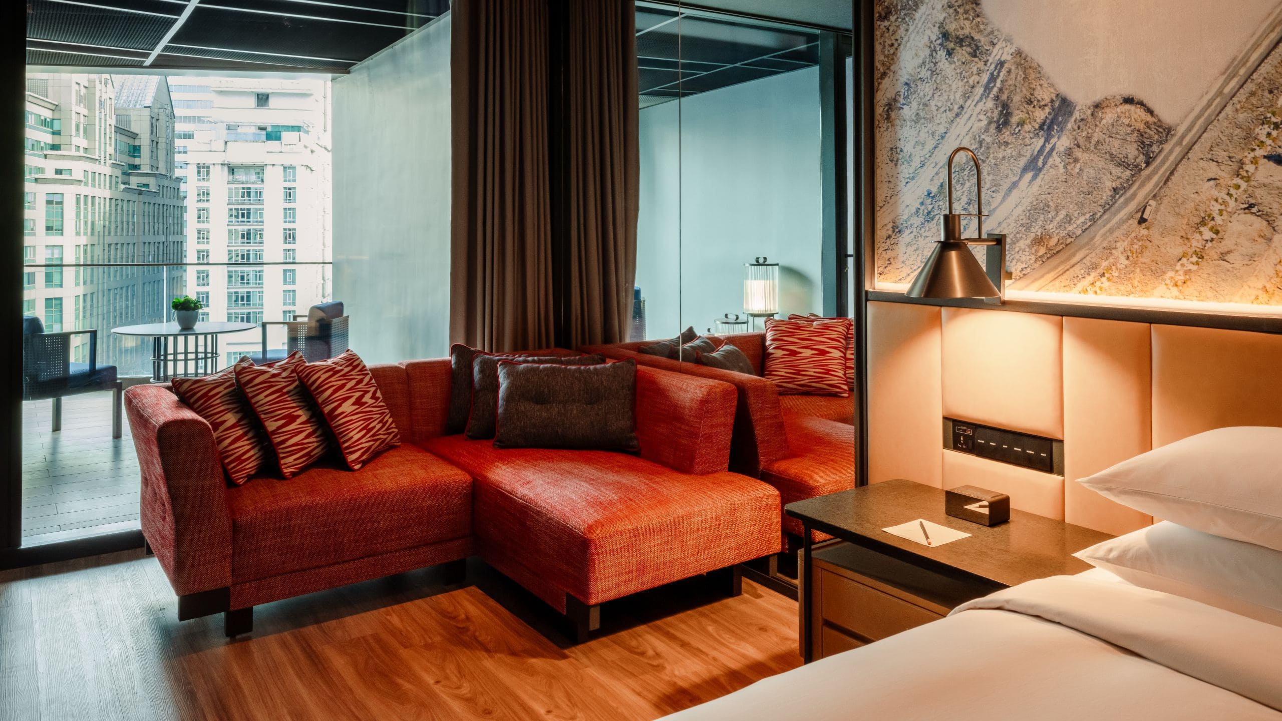 Hyatt Centric City Centre Kuala Lumpur King Bed Corner With Balcony Living Area