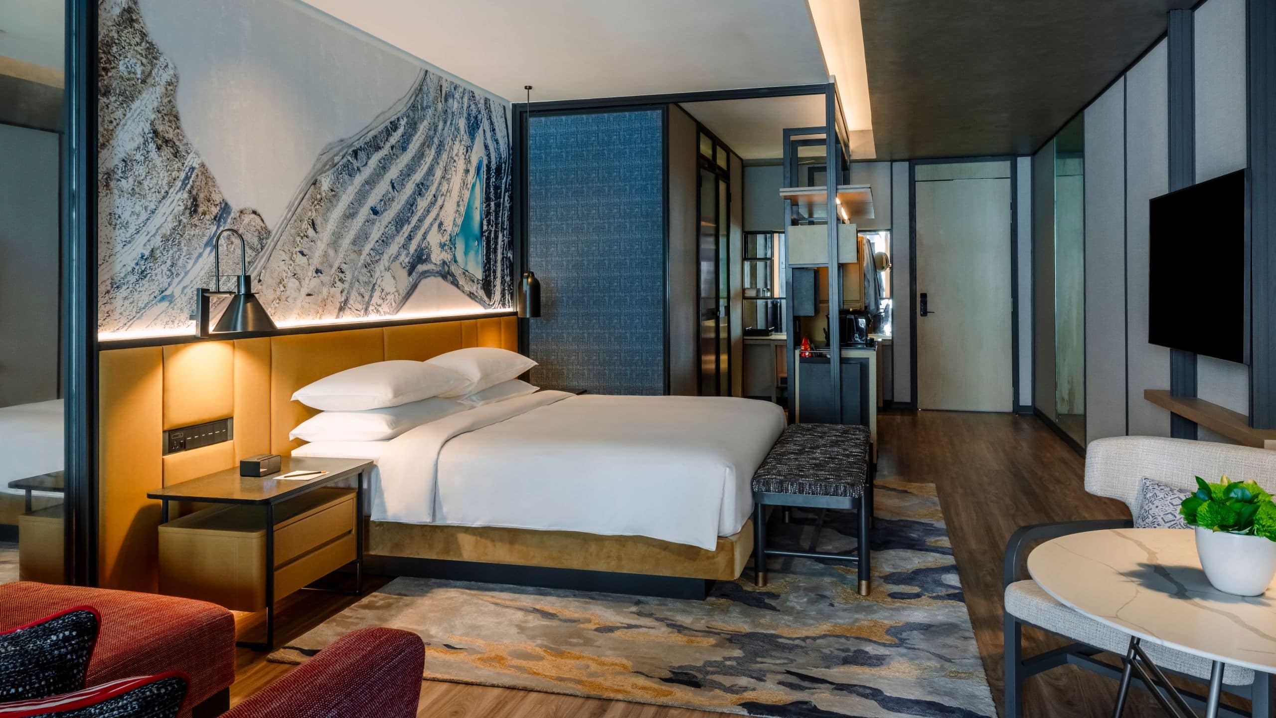 Hyatt Centric City Centre Kuala Lumpur Modern King Bed Corner With Balcony Guest Room