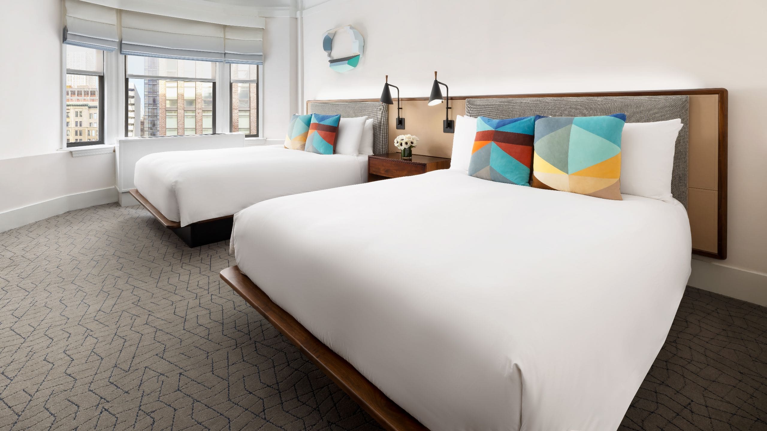 Hotel Seville NoMad Two Queen Beds Guestroom And Window View