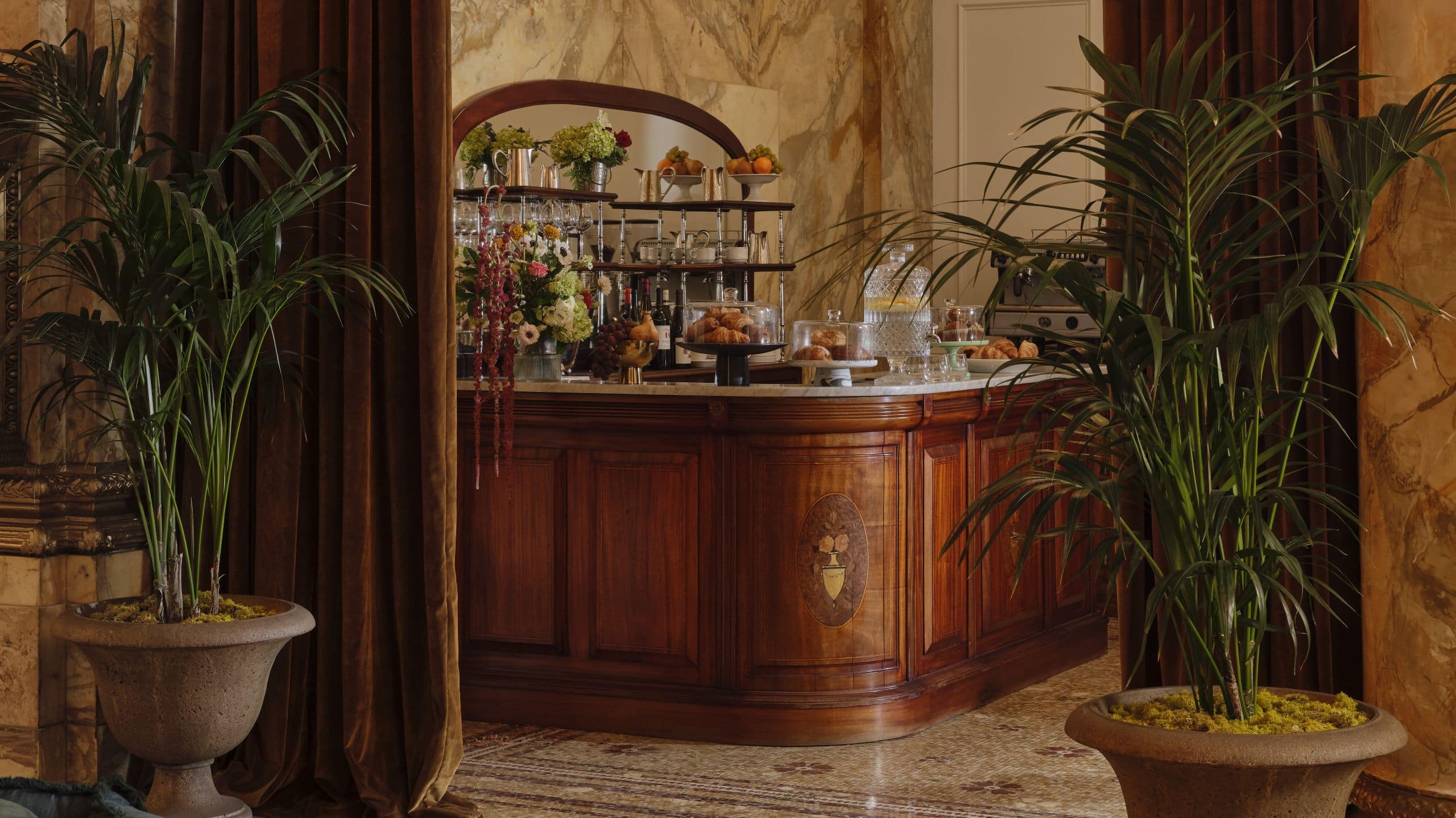 The Bellevue Hotel Lobby Cafe Day Vertical View