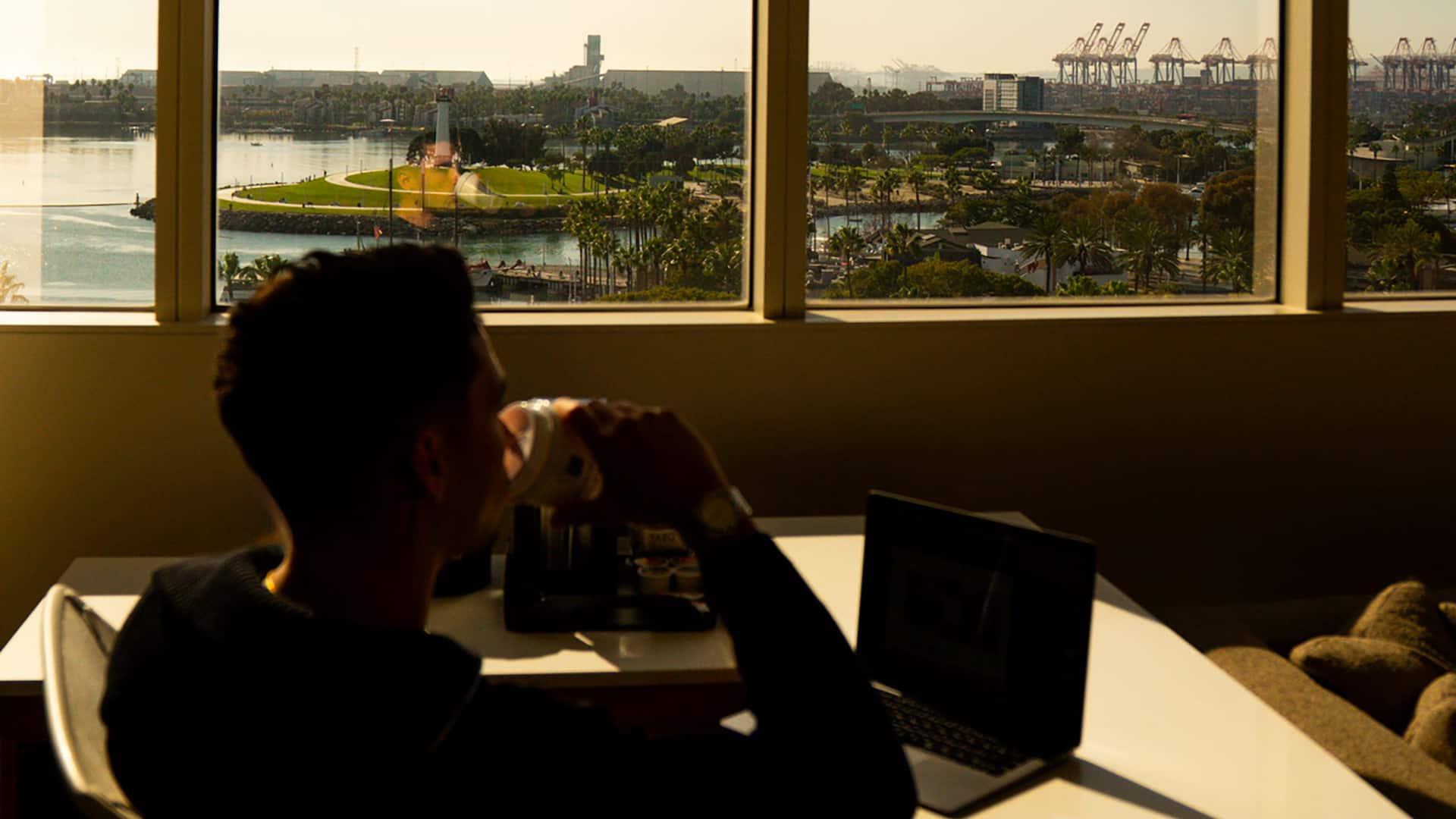 Hyatt Regency Long Beach Business Traveler Desk View