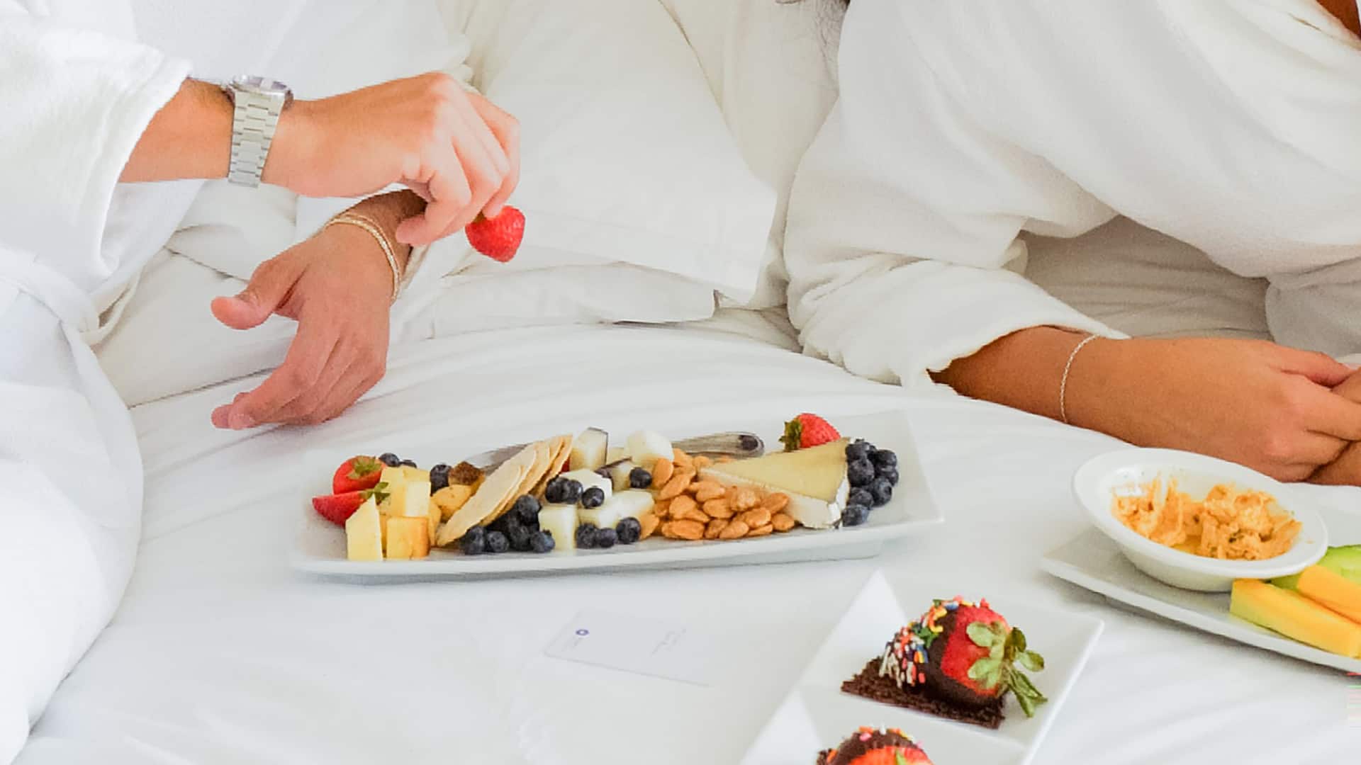 Hyatt Regency Long Beach Couple In Robes Laughing