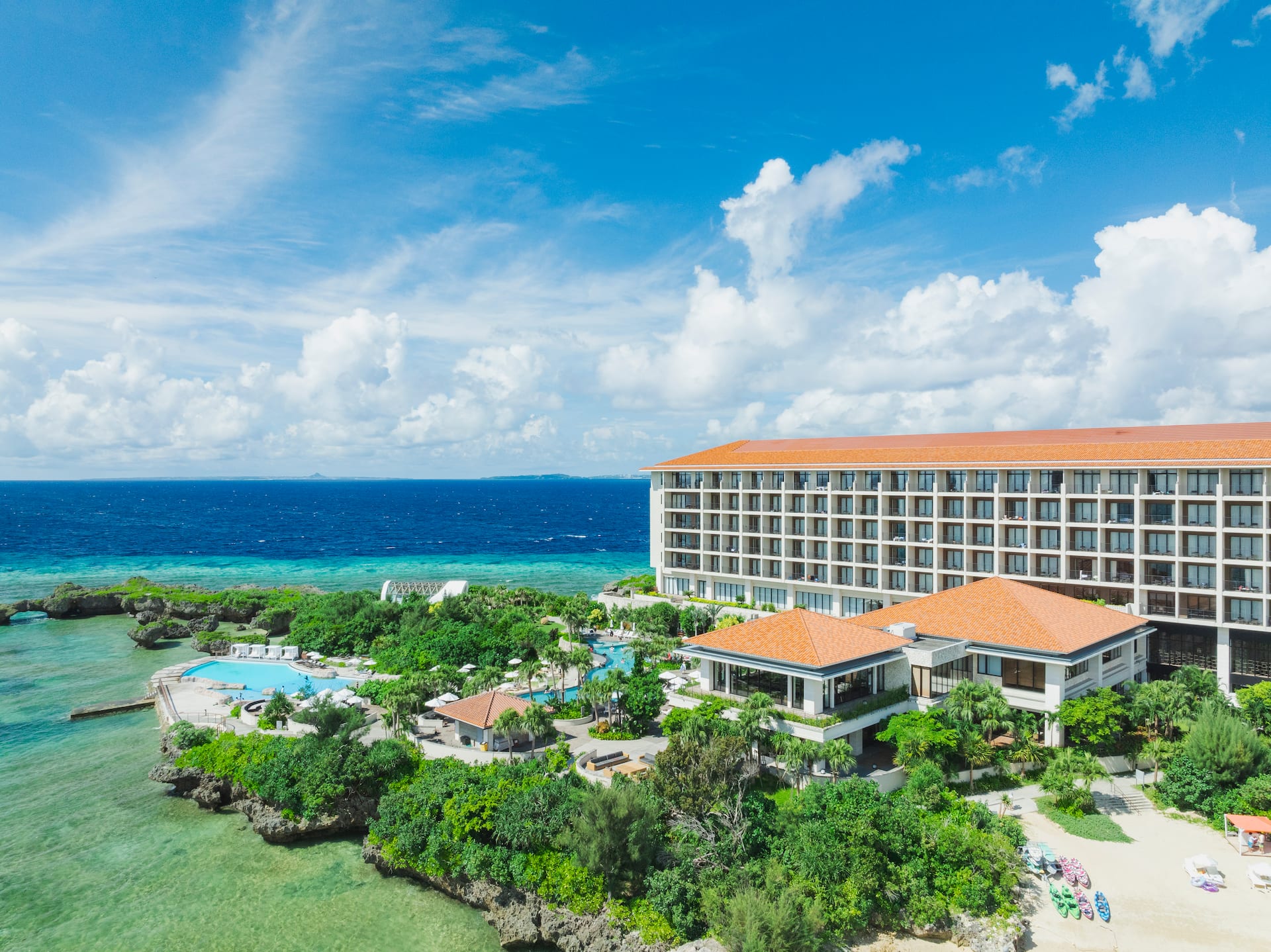 Hyatt Regency Seragaki Island, Okinawa Aerial View