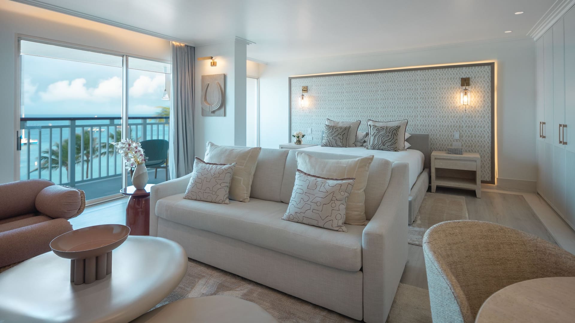 Hyatt Regency Aruba Resort Spa and Casino Studio Living Bed Balcony Focus