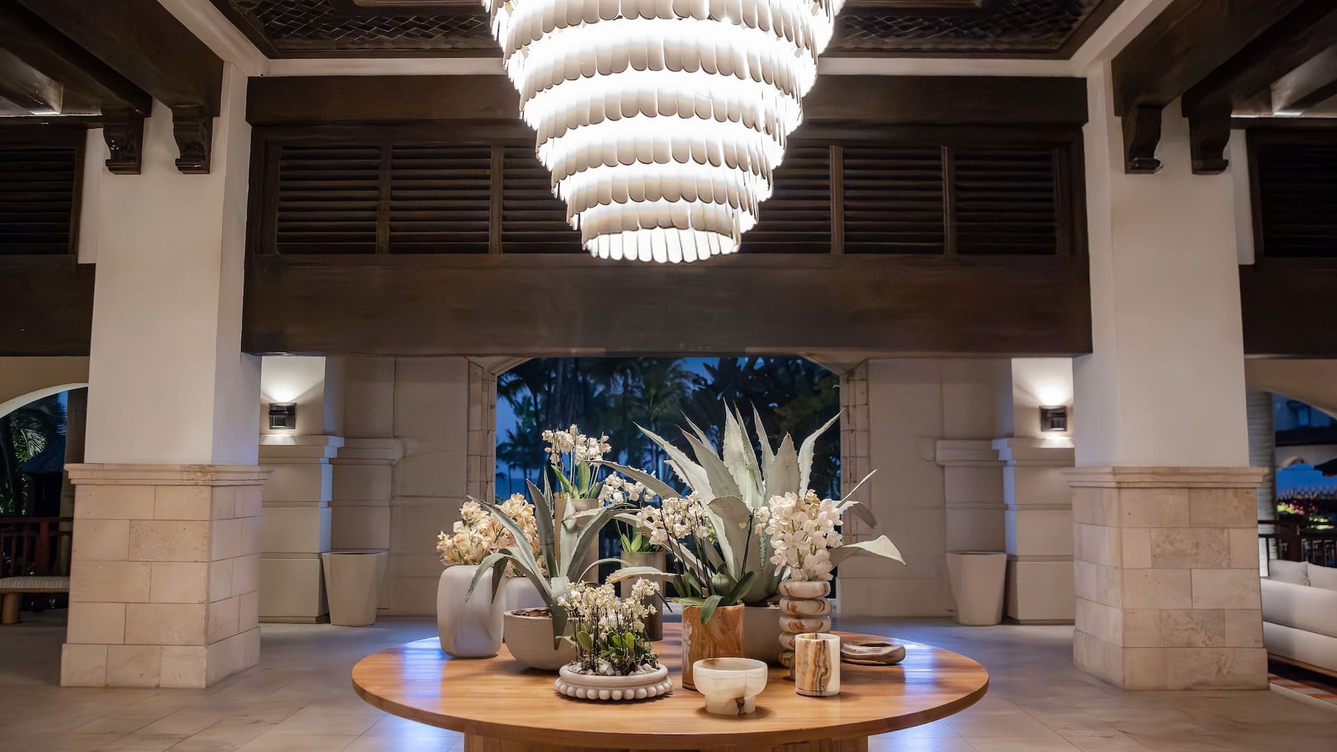 Hyatt Regency Aruba Resort Spa and Casino Lobby Entrance Dusk