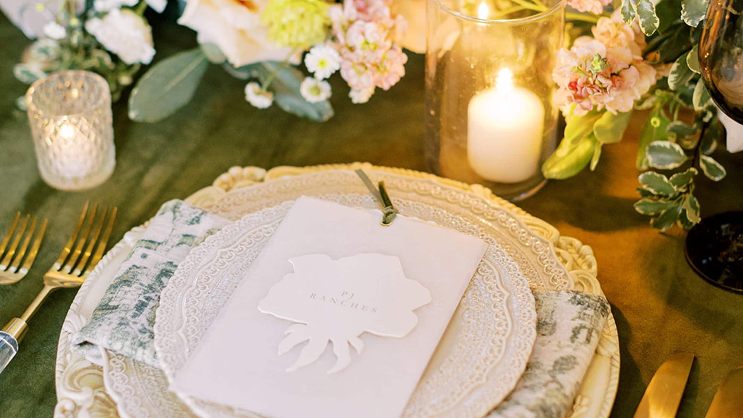 Alila Napa Valley Acacia Barn Wedding Reception Plate Details