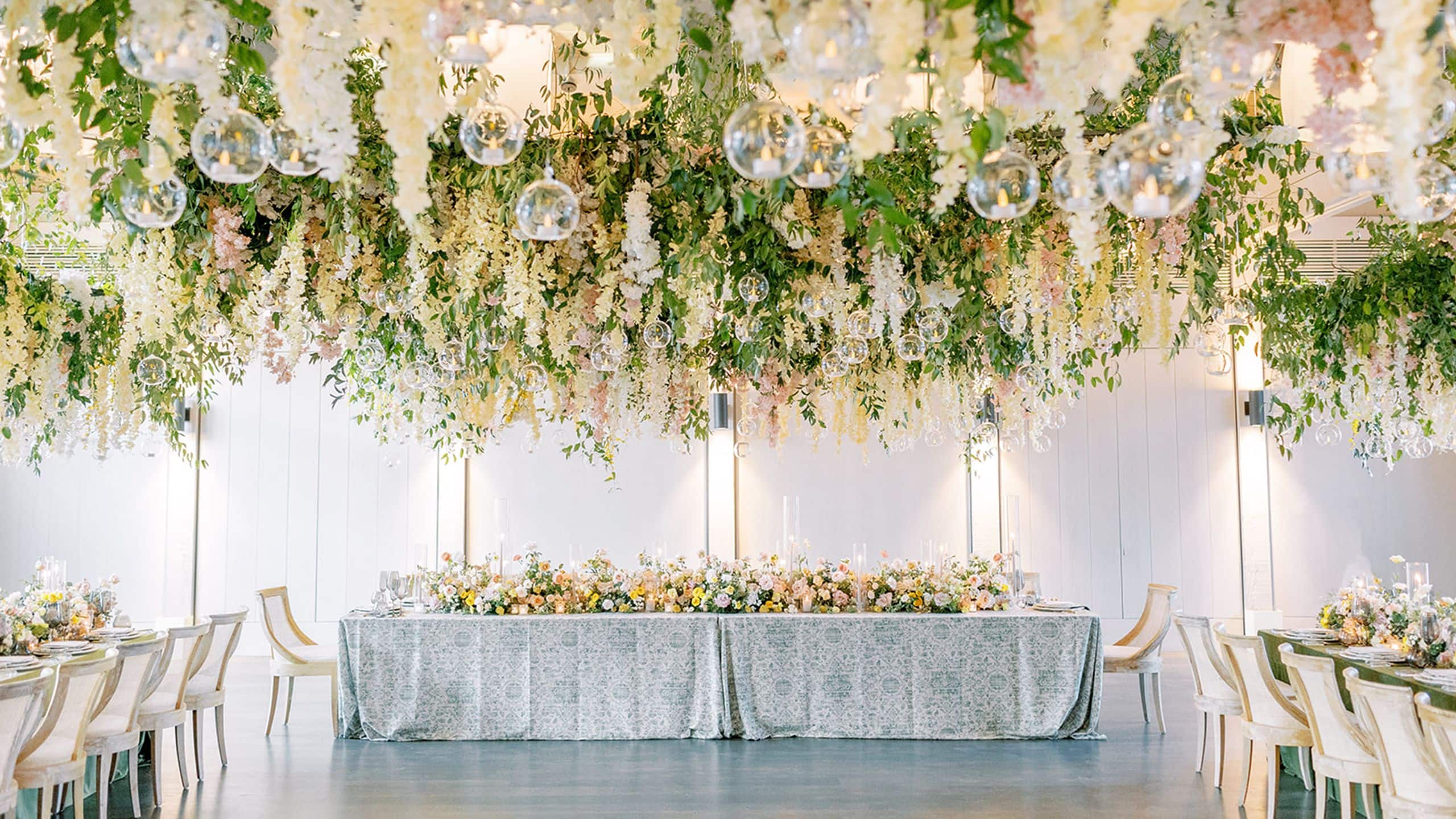 Alila Napa Valley Acacia Barn Reception Head Table Wide View
