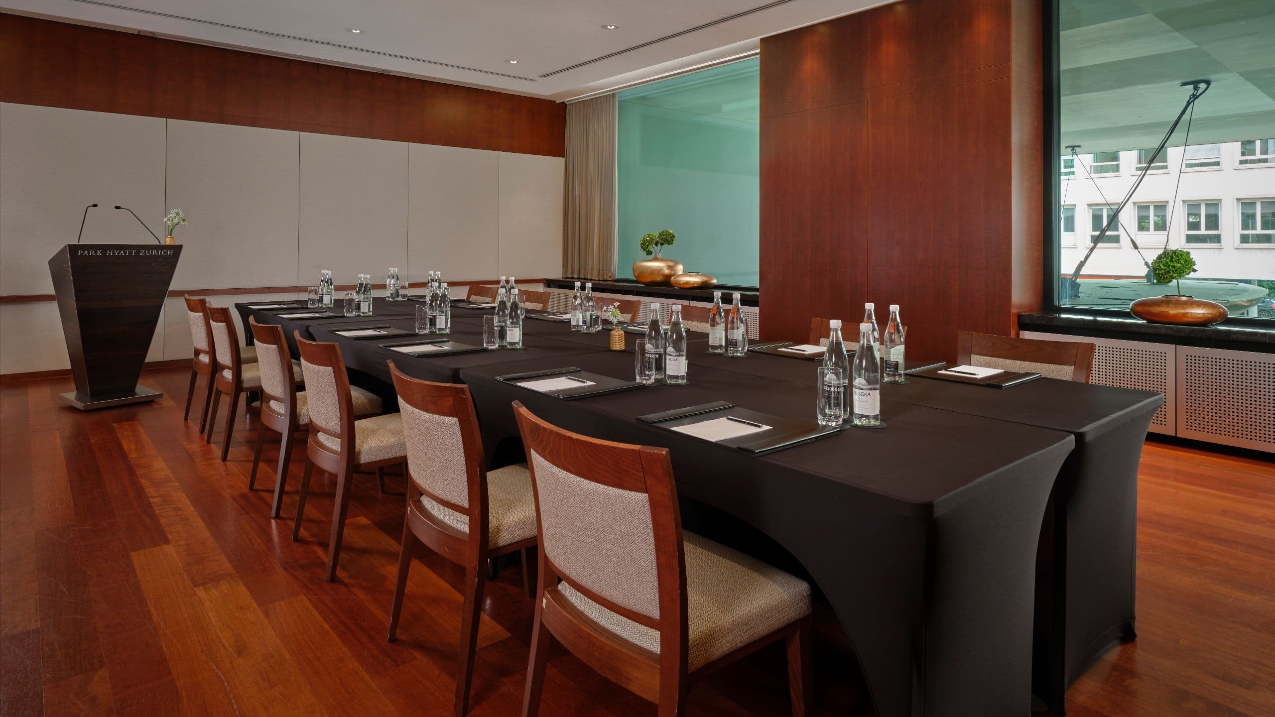 Park Hyatt Zurich Boardroom King Table Setup