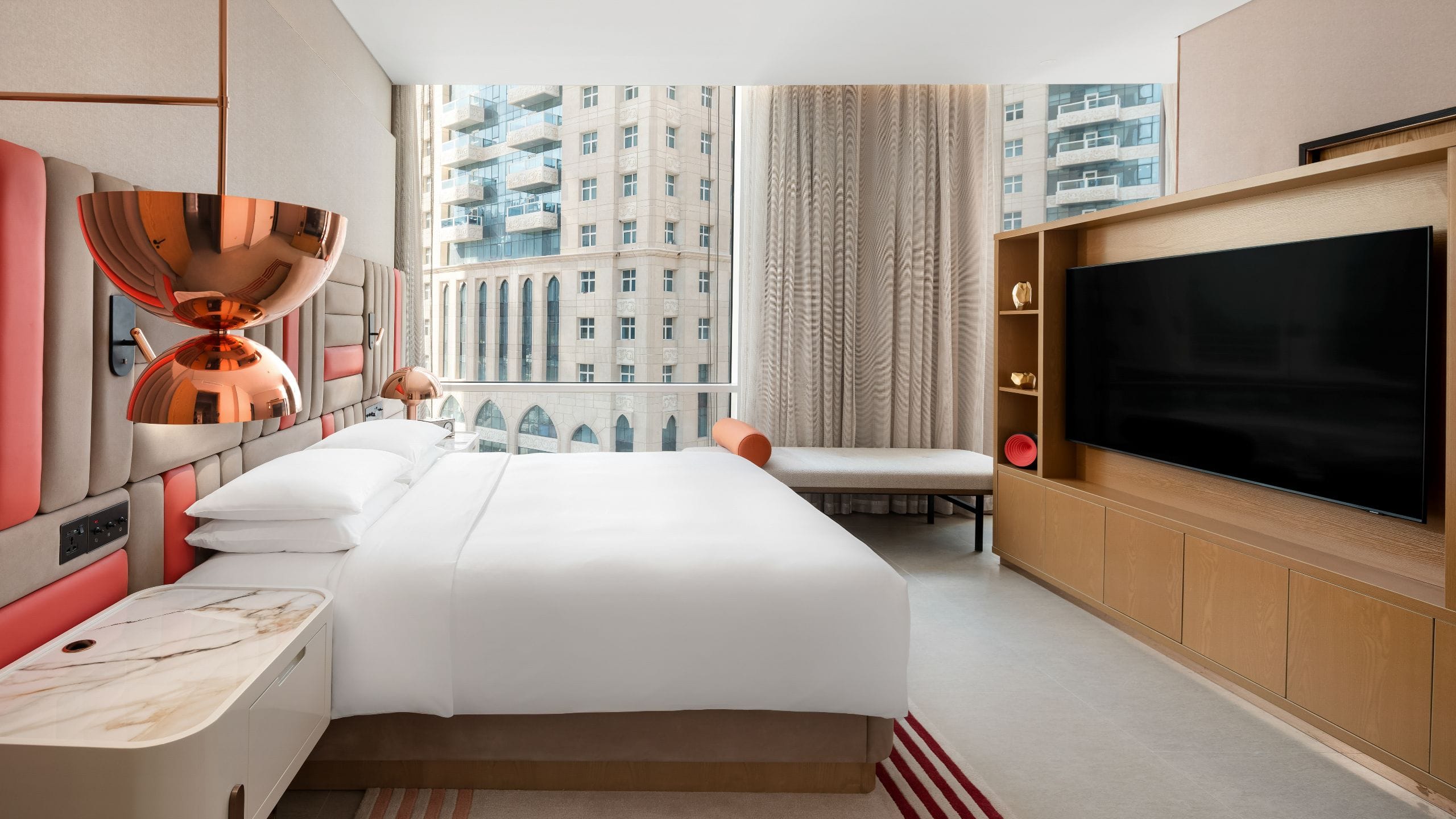 Andaz Doha Residences Three Bedroom Master Bedroom City View