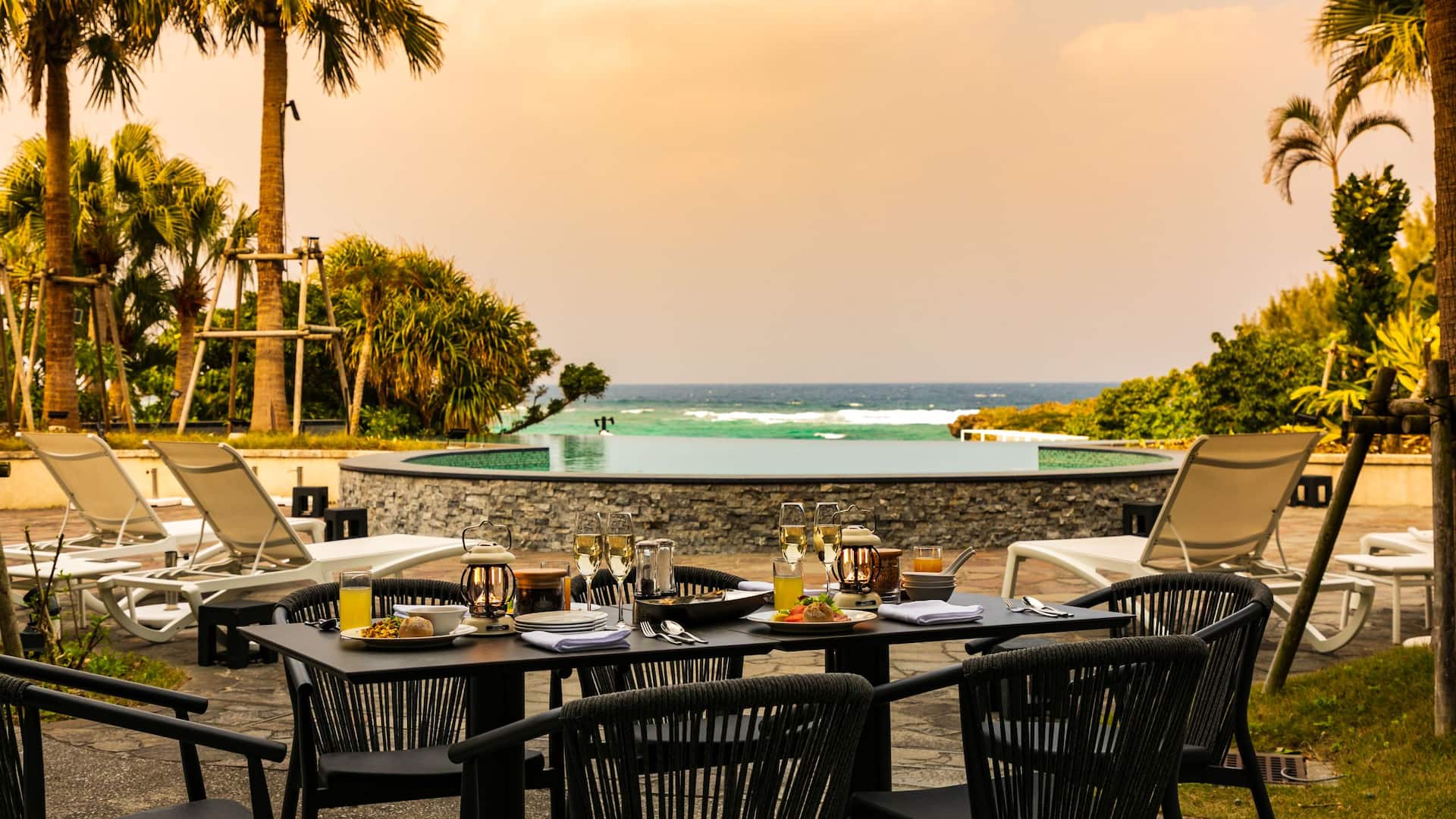 2 of 3 Hyatt Regency Seragaki Island, Okinawa Poolside Party Image