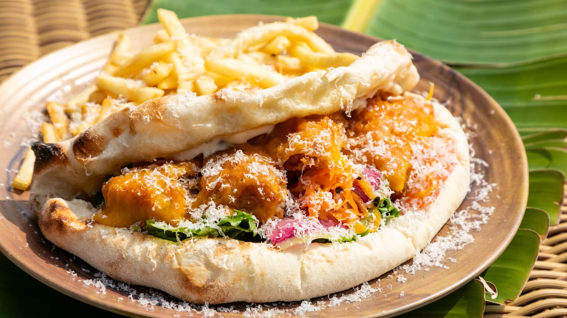 Hyatt Regency Seragaki Island, Okinawa Pizza Fish Sandwich Fries