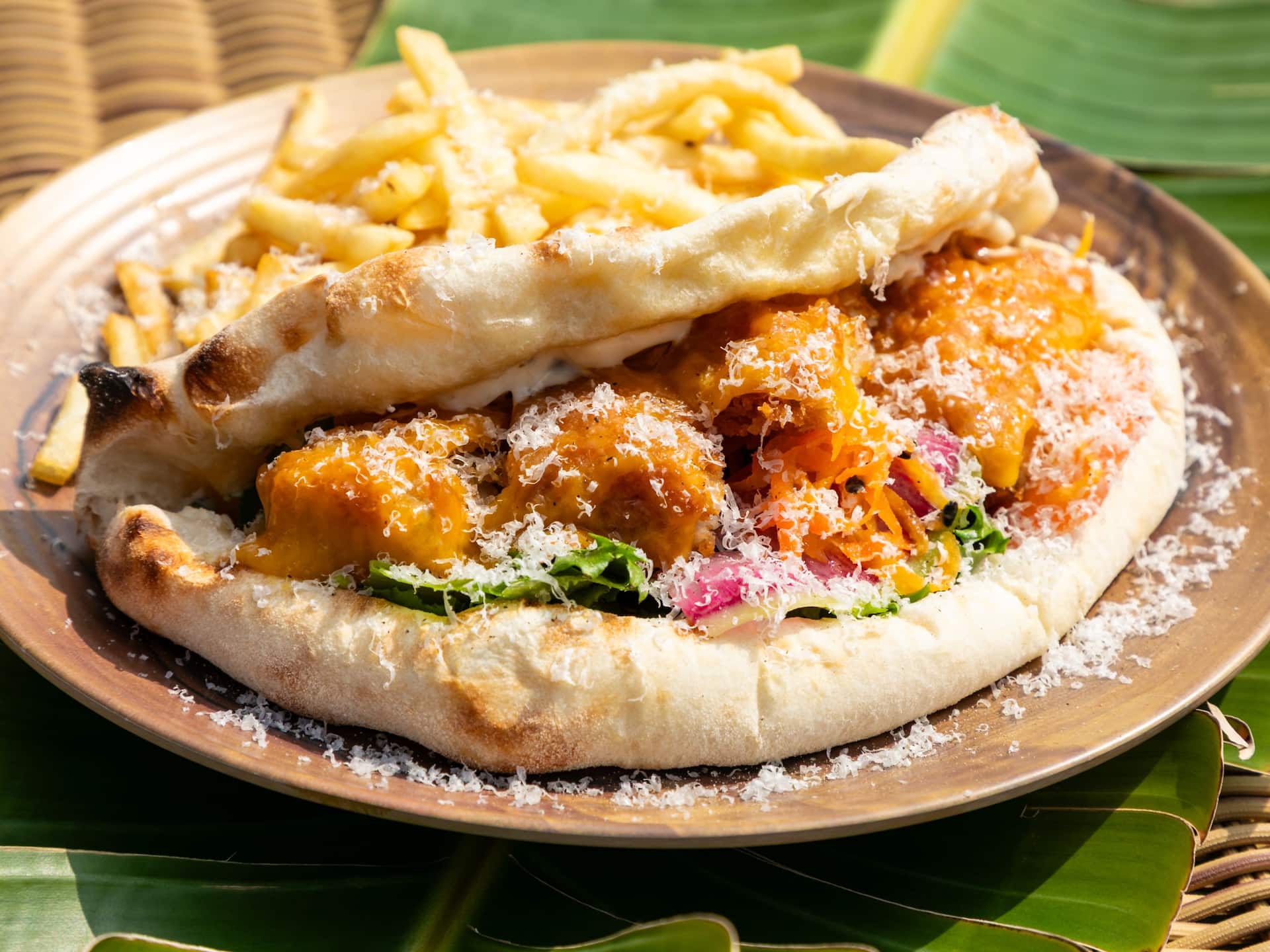 Hyatt Regency Seragaki Island, Okinawa Pizza Fish Sandwich Fries