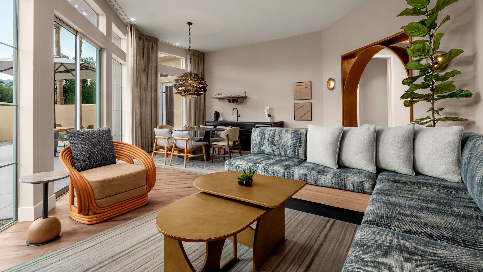 2/5 Grand Hyatt Indian Wells Resort & Villas Two Bedroom Villa Premium Living Room