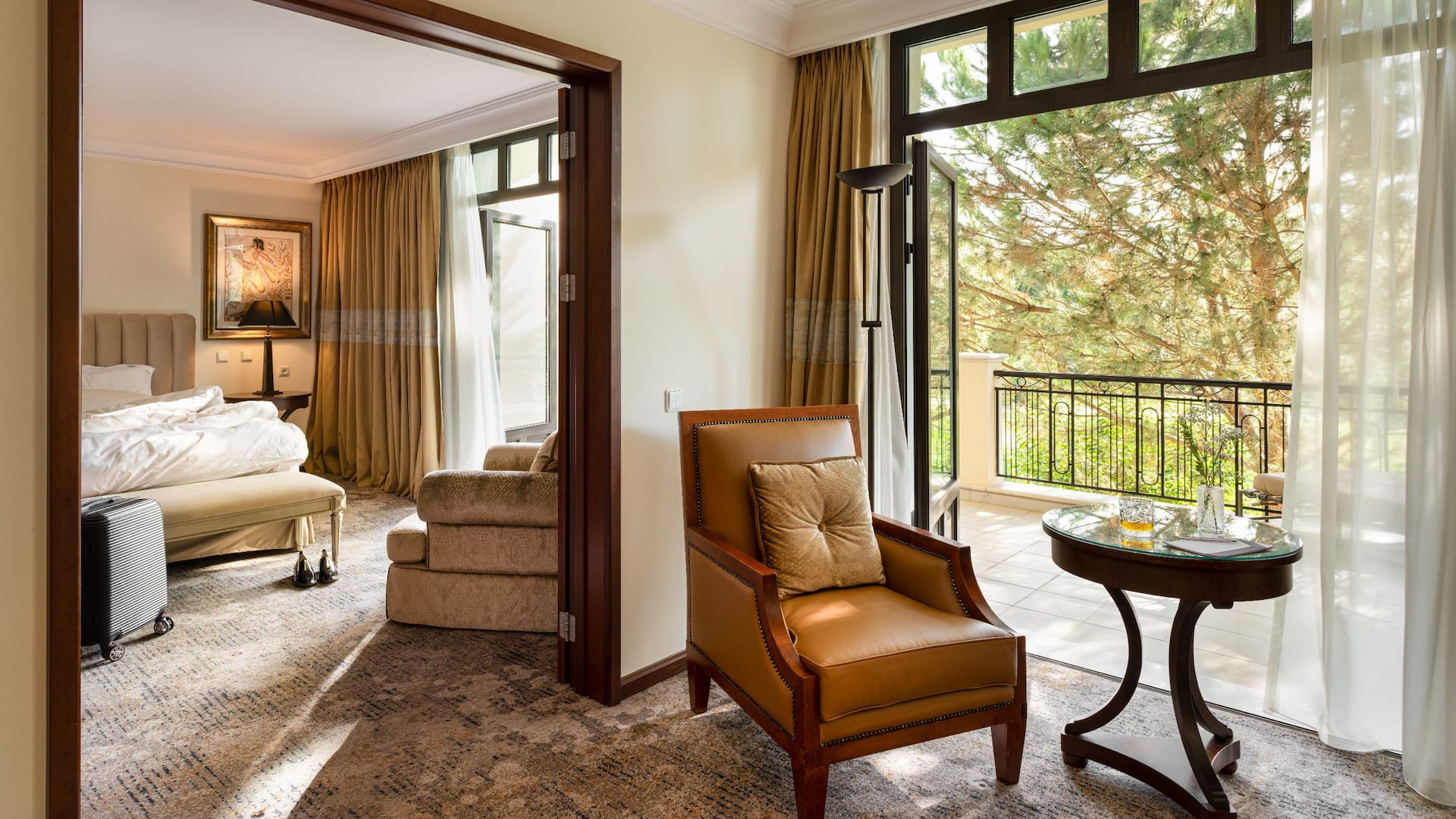 Hyatt Regency Thessaloniki Executive Suite Living Area Into Bedroom