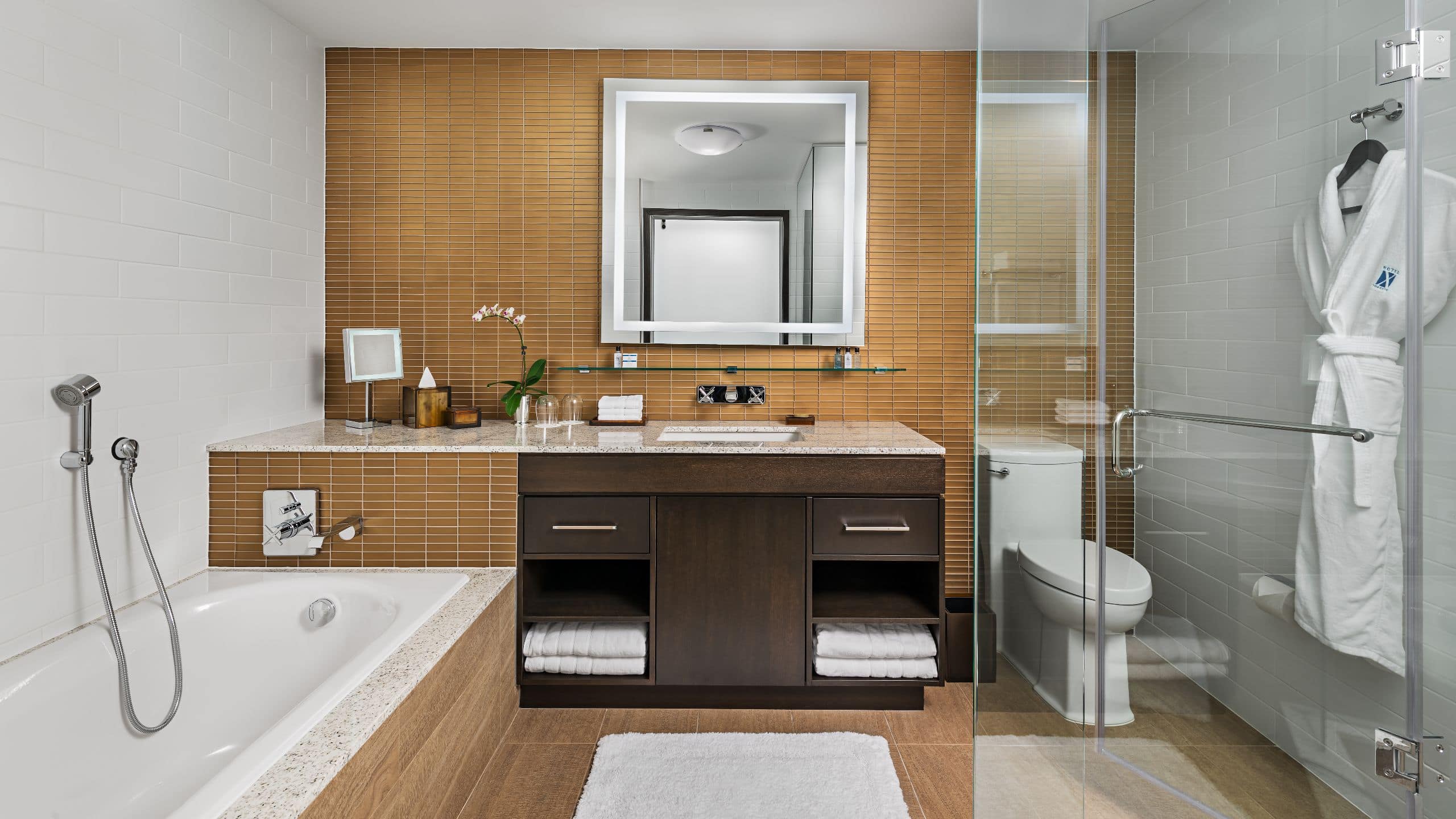 3 of 3 Hotel X Toronto Two Queen Beds Deluxe Shower Bathroom