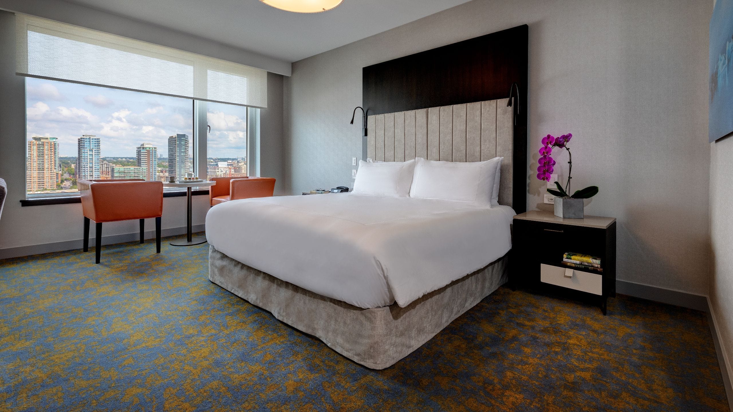 Hotel X Toronto One King Deluxe Accessible Shower Guestroom Window View