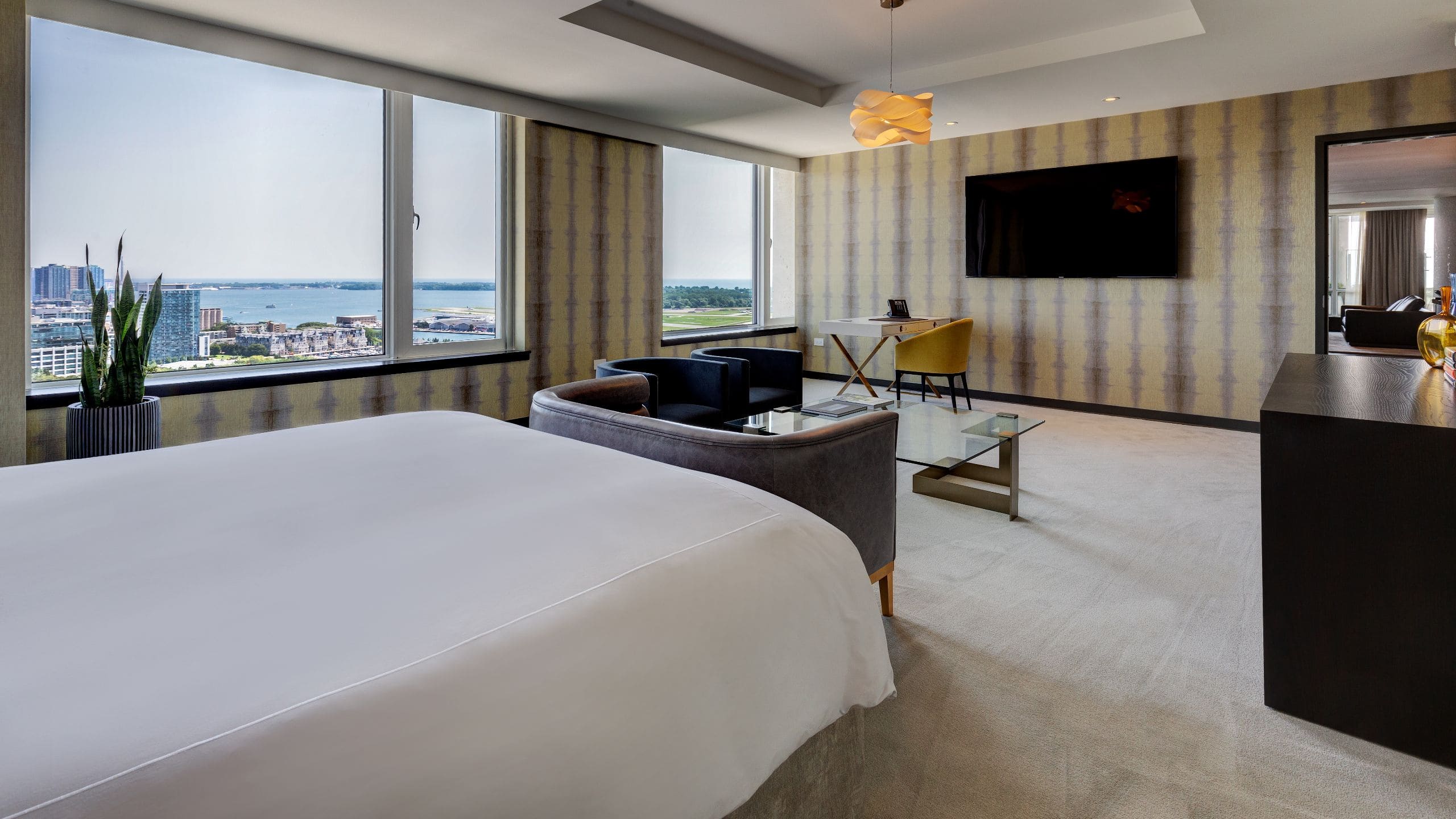 Hotel X Toronto Presidential Suite Bedroom Window View