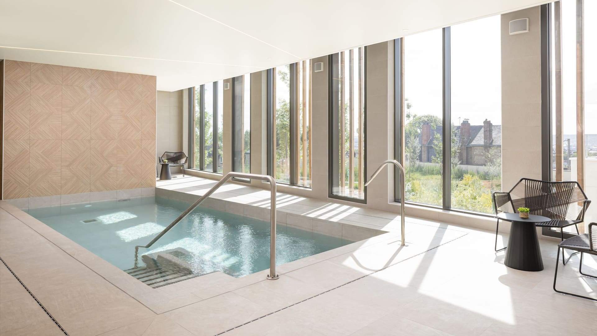 Hyatt Place Rouen Spa Swimming Pool Windows