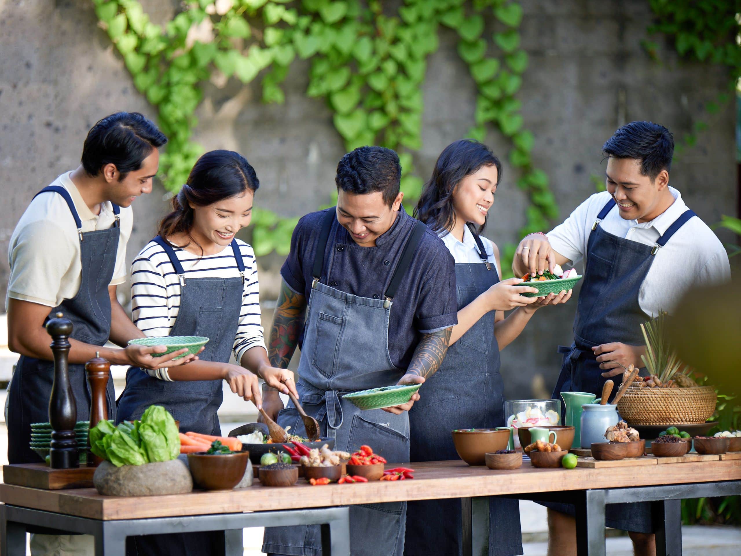 GlobalWorld of Hyatt Lifestyle Cooking Class Serving