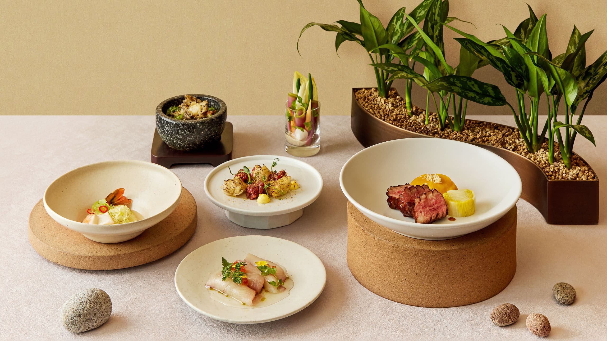 Park Hyatt Busan Dining Room Spring Course Menu Layout